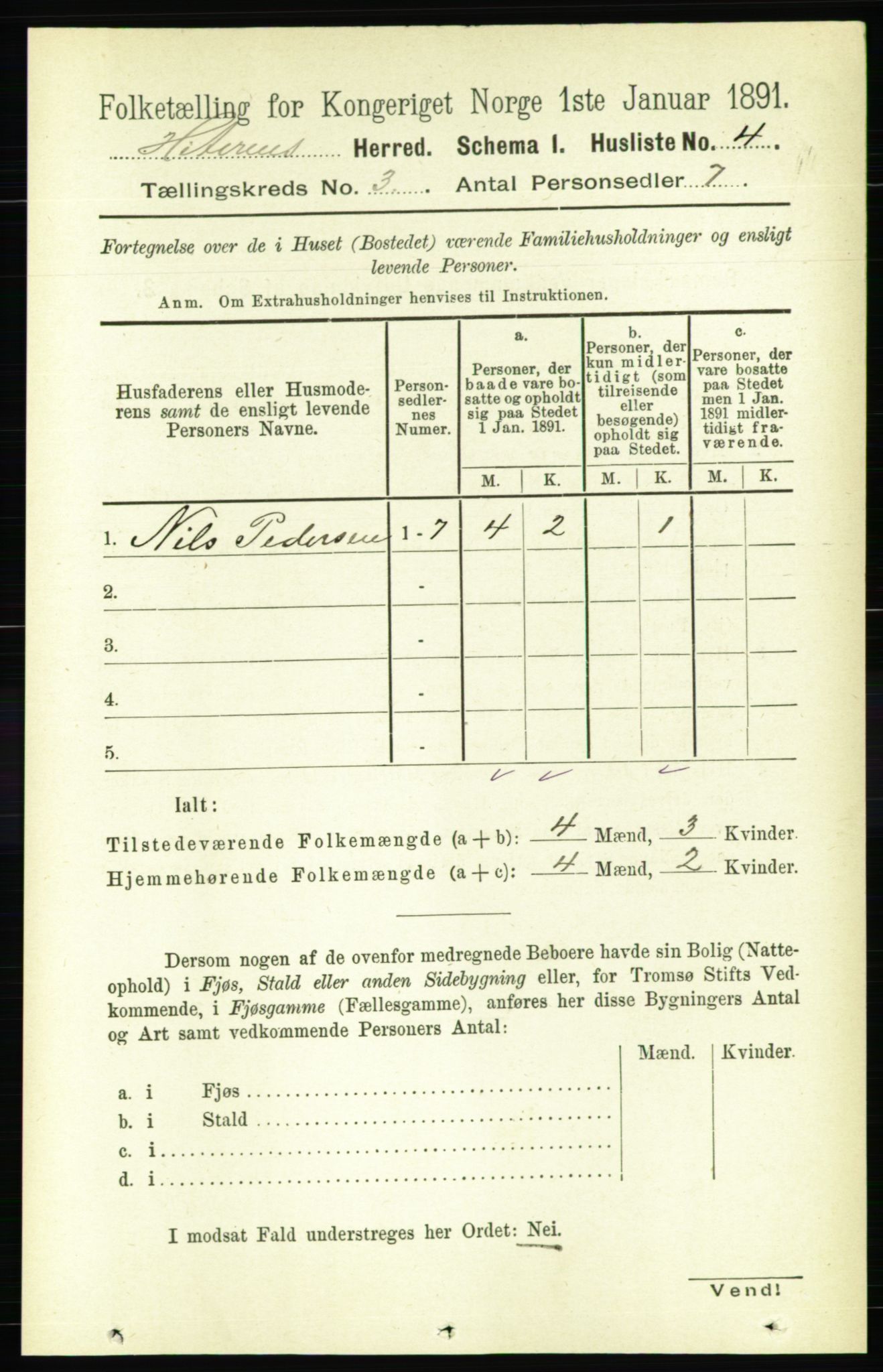 RA, Folketelling 1891 for 1617 Hitra herred, 1891, s. 442