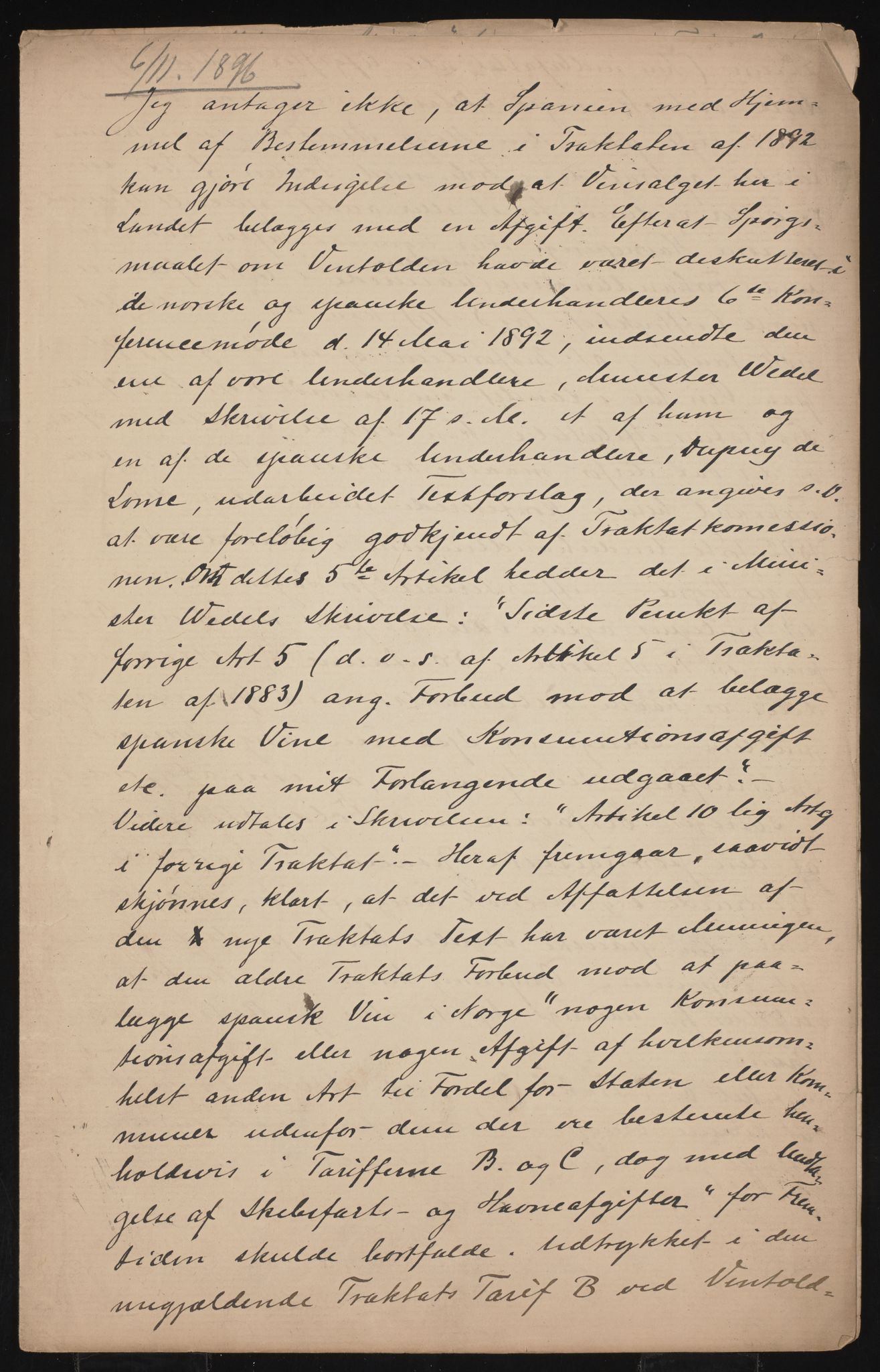 Utenriksdepartementet, AV/RA-S-2259, 1873-1919, s. 15