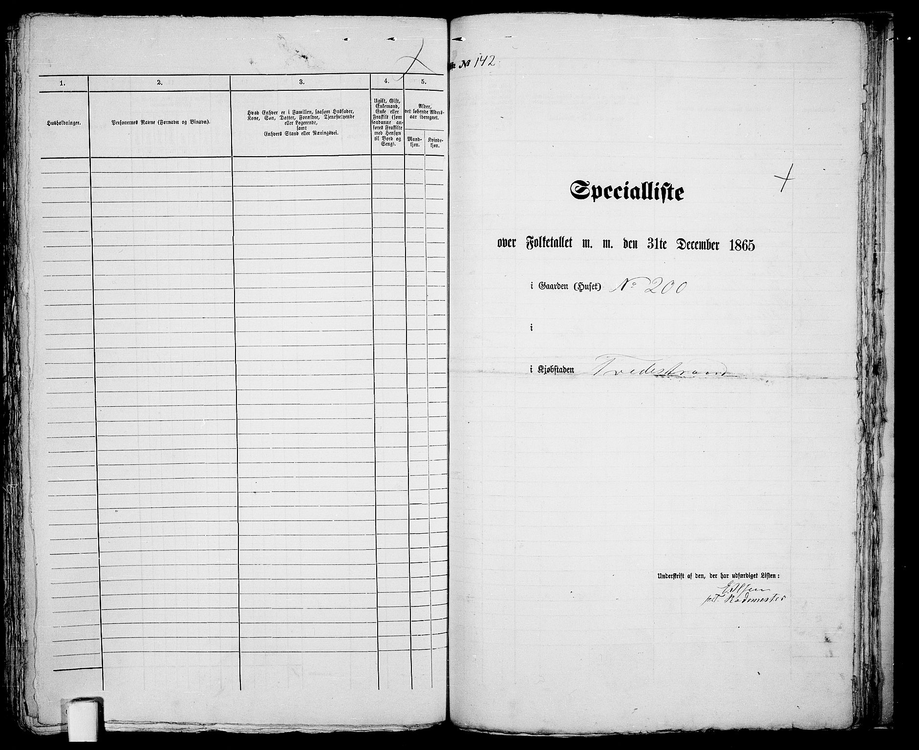 RA, Folketelling 1865 for 0902B Holt prestegjeld, Tvedestrand ladested, 1865, s. 290