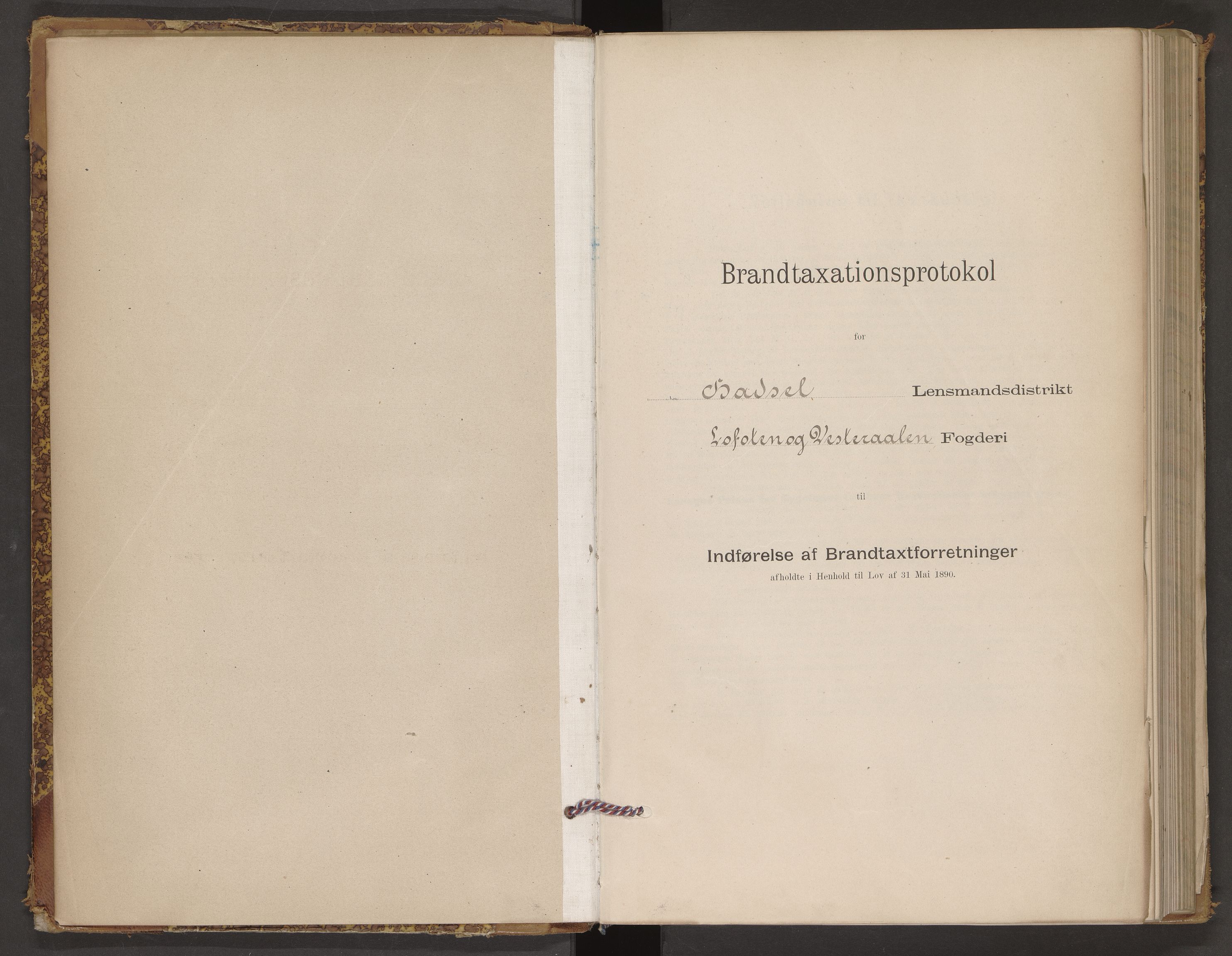 Norges Brannkasse Hadsel, SAT/A-5593/Fb/L0001: Branntakstprotokoll, 1894-1897