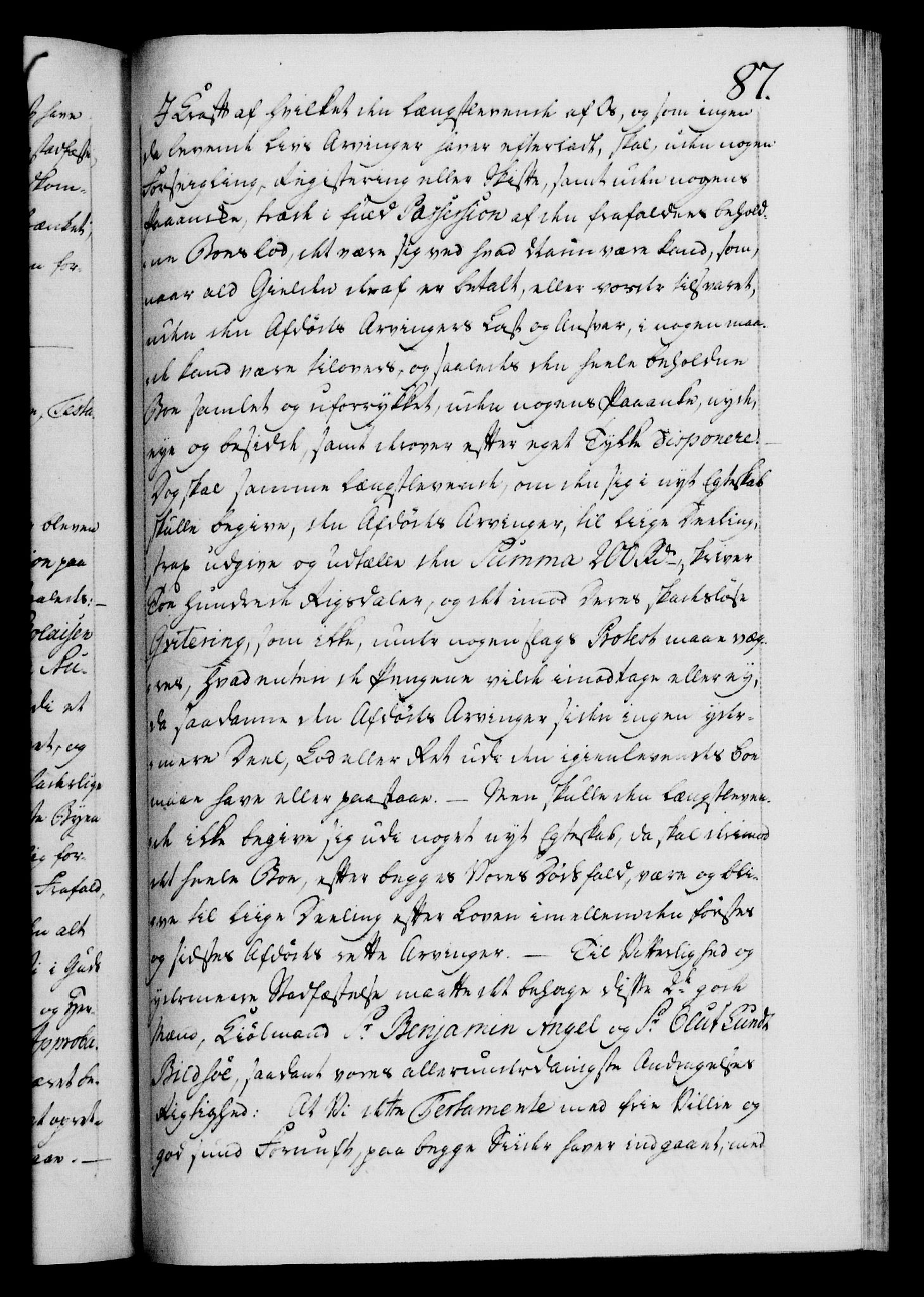 Danske Kanselli 1572-1799, RA/EA-3023/F/Fc/Fca/Fcaa/L0042: Norske registre, 1763-1766, s. 87a