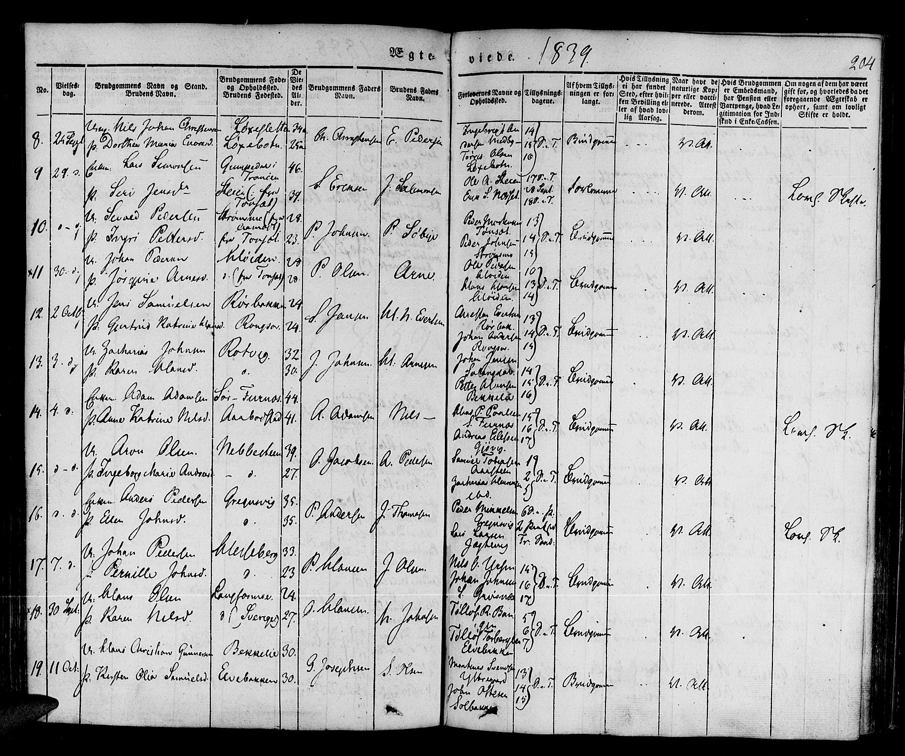 Ibestad sokneprestembete, AV/SATØ-S-0077/H/Ha/Haa/L0006kirke: Ministerialbok nr. 6, 1837-1850, s. 204
