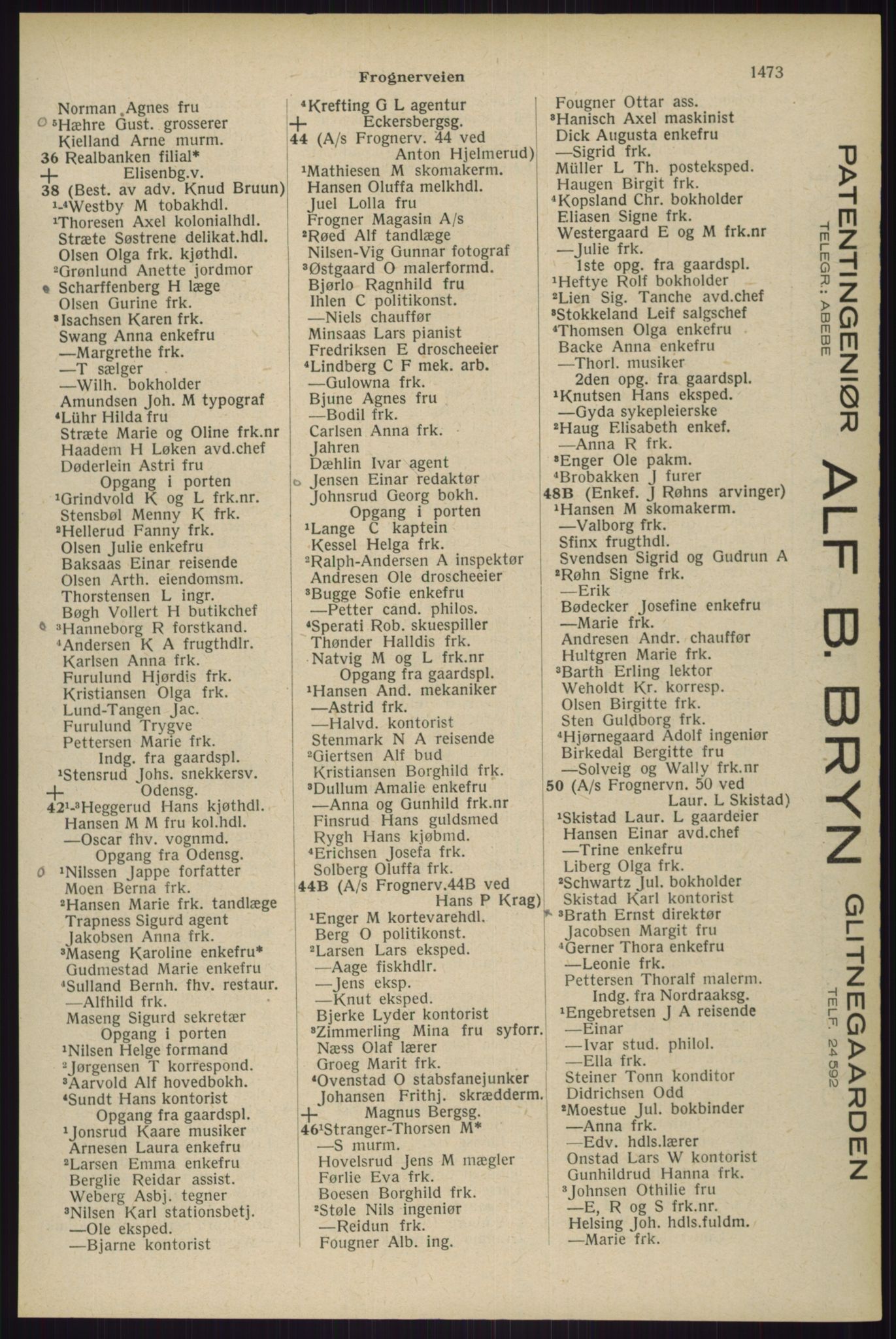 Kristiania/Oslo adressebok, PUBL/-, 1929, s. 1473