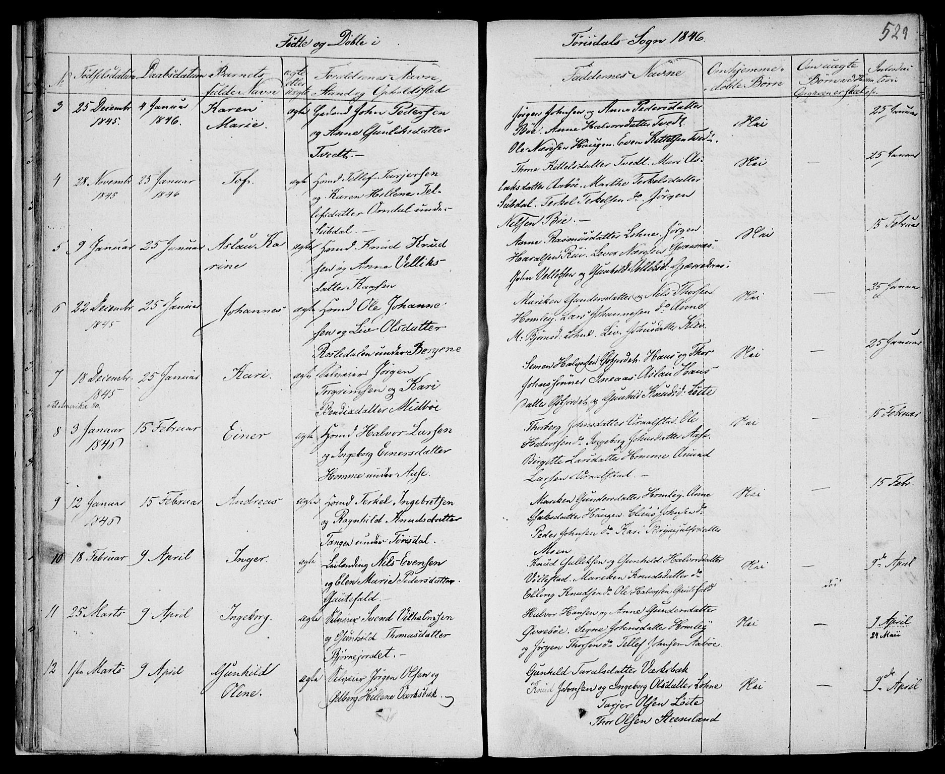 Drangedal kirkebøker, SAKO/A-258/F/Fa/L0007b: Ministerialbok nr. 7b, 1837-1856, s. 529