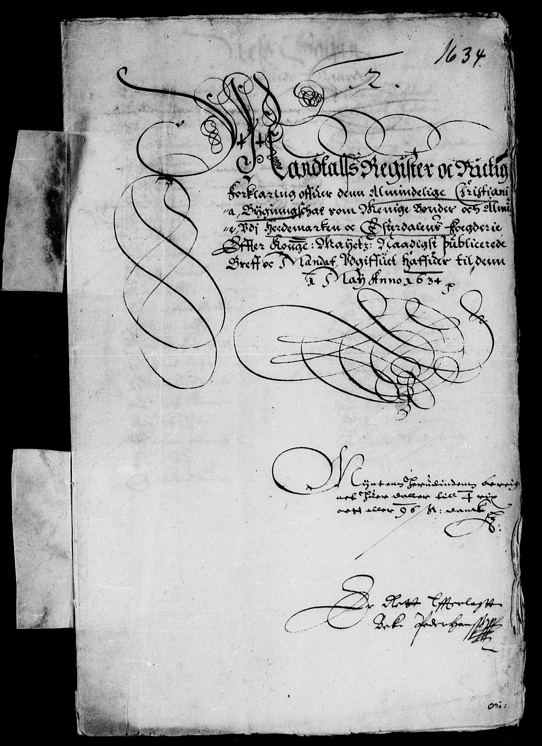 Rentekammeret inntil 1814, Reviderte regnskaper, Lensregnskaper, AV/RA-EA-5023/R/Rb/Rba/L0116: Akershus len, 1633-1634