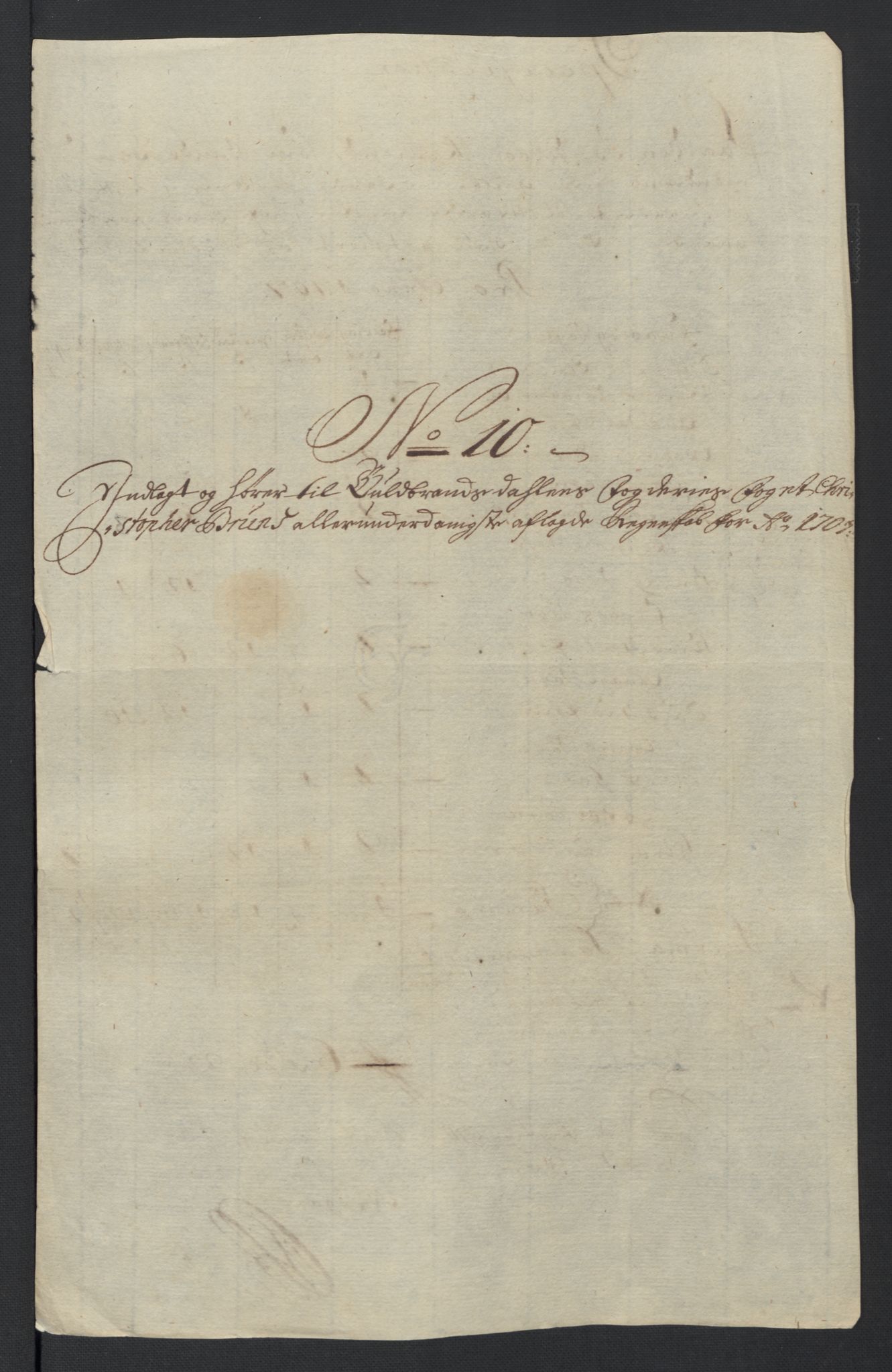 Rentekammeret inntil 1814, Reviderte regnskaper, Fogderegnskap, AV/RA-EA-4092/R17/L1178: Fogderegnskap Gudbrandsdal, 1705-1707, s. 342