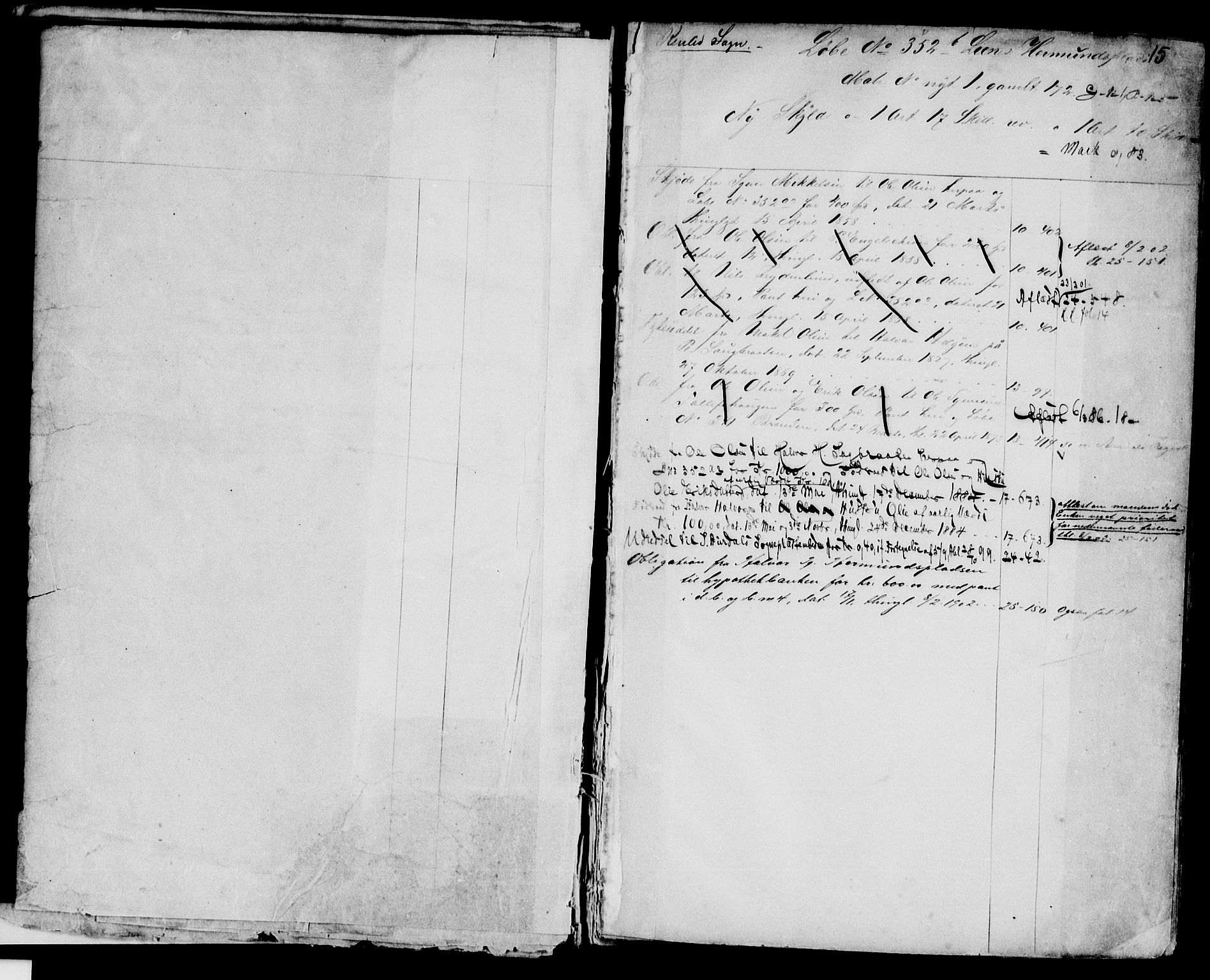 Valdres sorenskriveri, SAH/TING-016/H/Ha/Had/Hada/L0001: Panteregister nr. 4.1, 1875-1904, s. 15