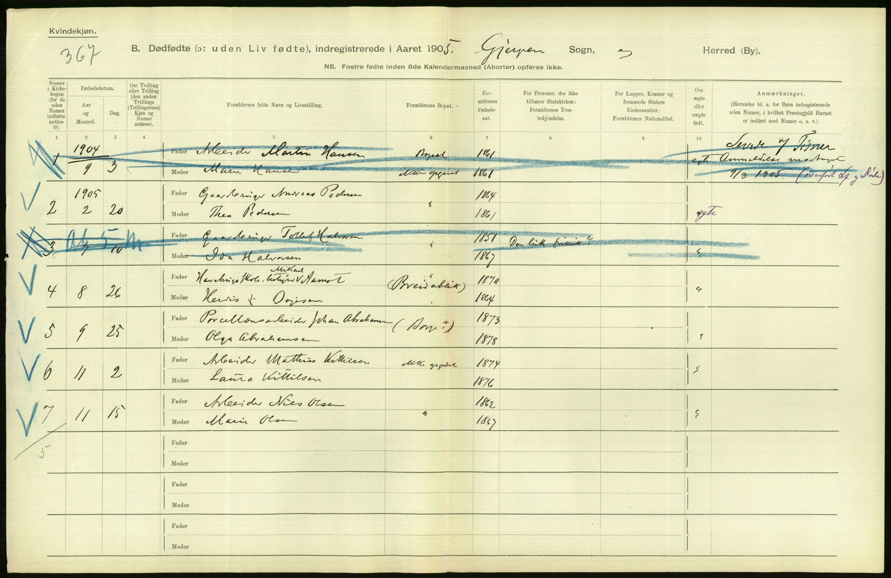 Statistisk sentralbyrå, Sosiodemografiske emner, Befolkning, RA/S-2228/D/Df/Dfa/Dfac/L0017: Bratsberg amt: Døde, dødfødte, gifte. Bygder., 1905, s. 428