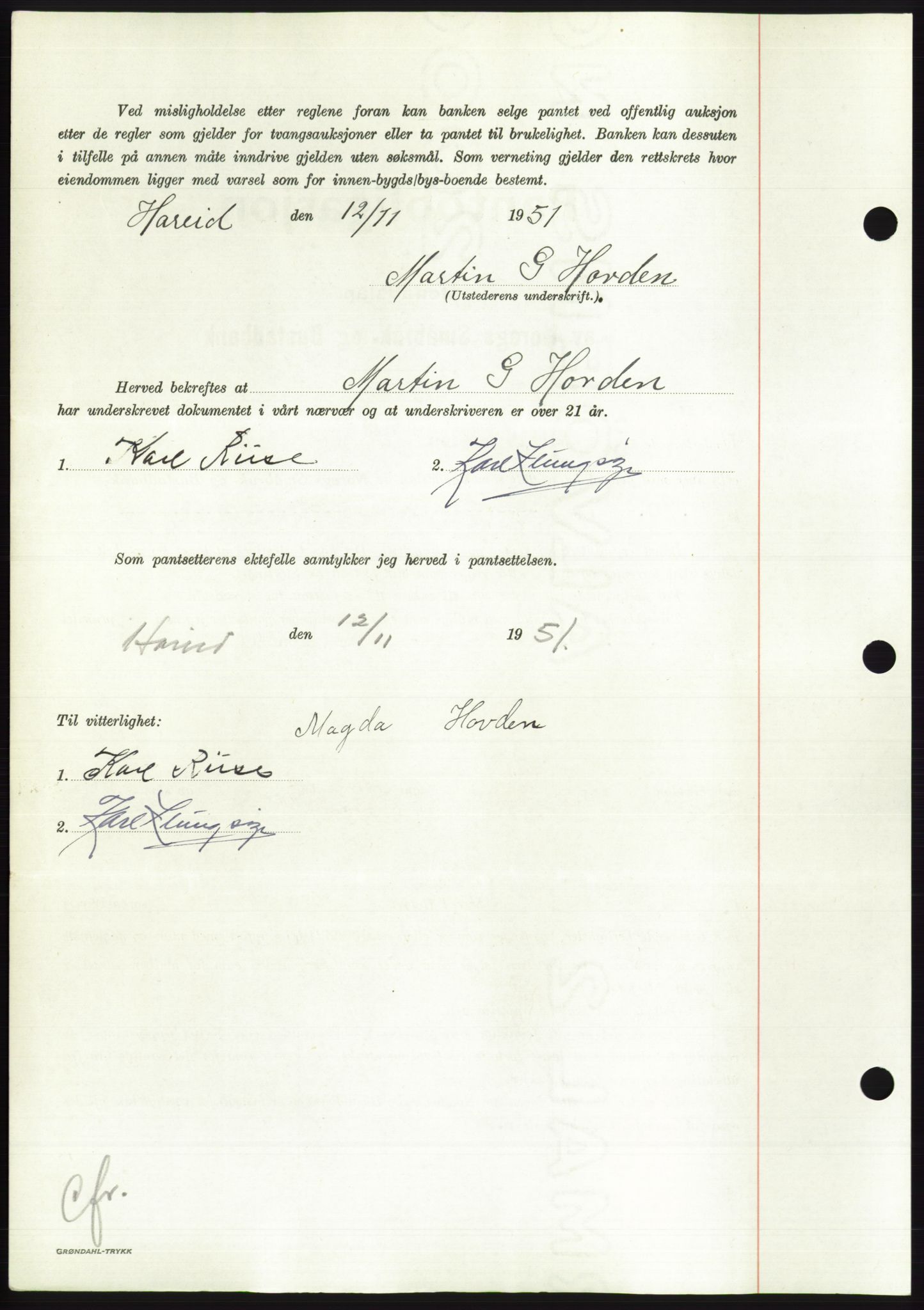 Søre Sunnmøre sorenskriveri, AV/SAT-A-4122/1/2/2C/L0120: Pantebok nr. 8B, 1951-1951, Dagboknr: 2127/1951