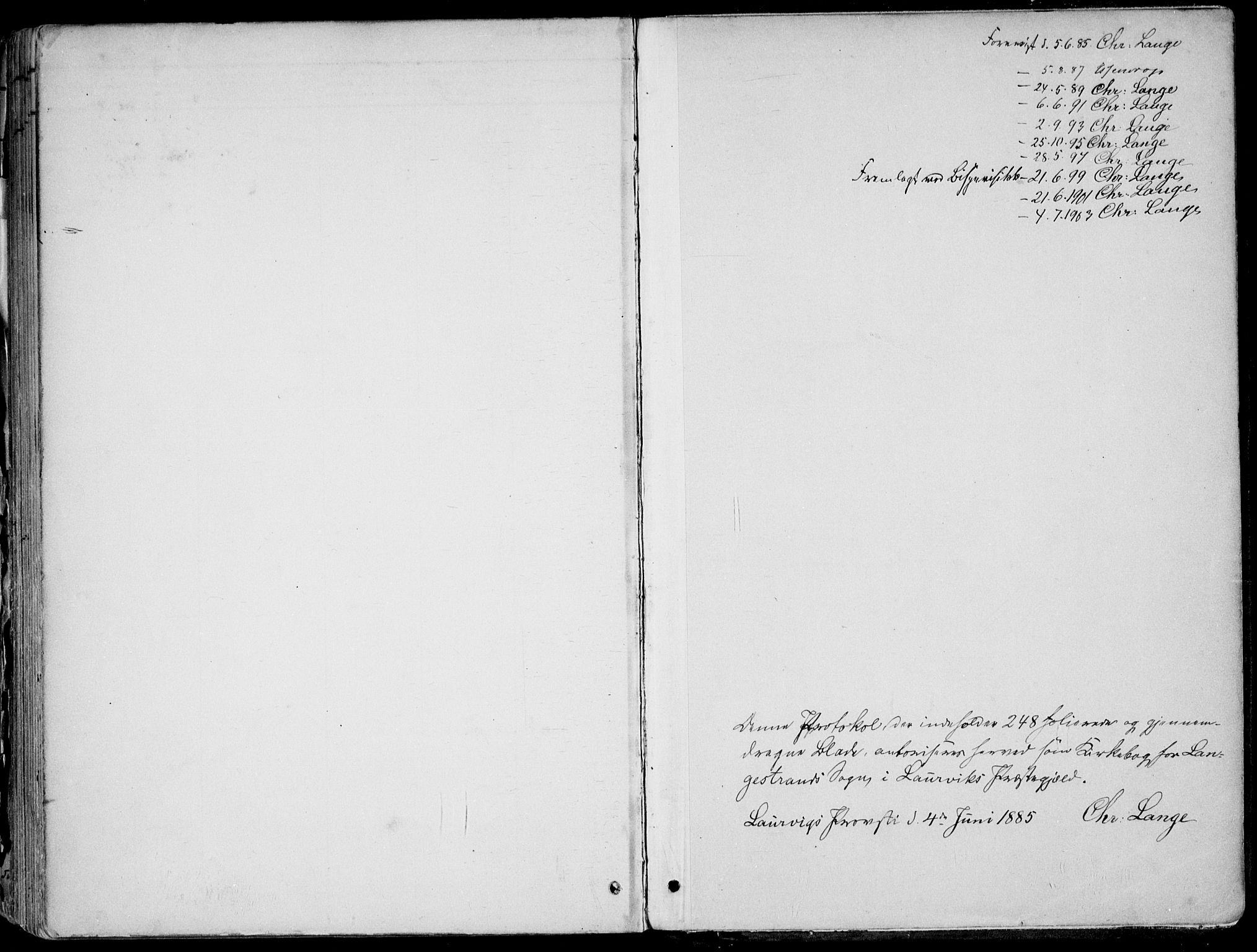 Larvik kirkebøker, AV/SAKO-A-352/F/Fb/L0004: Ministerialbok nr. II 4, 1884-1902