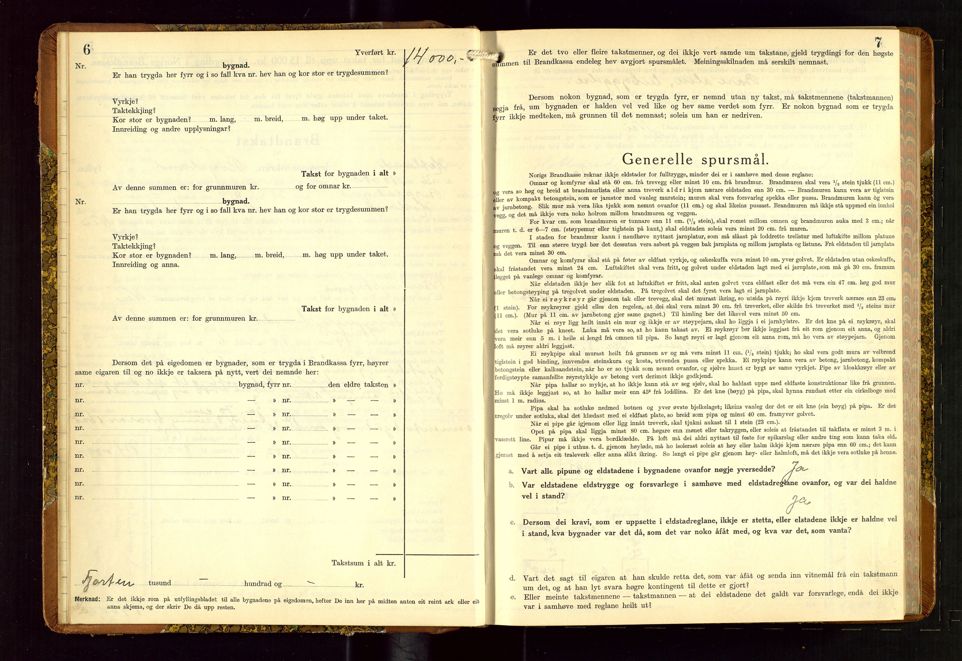 Hetland lensmannskontor, SAST/A-100101/Gob/L0005: "Brandtakstprotokoll", 1936-1938, s. 6-7