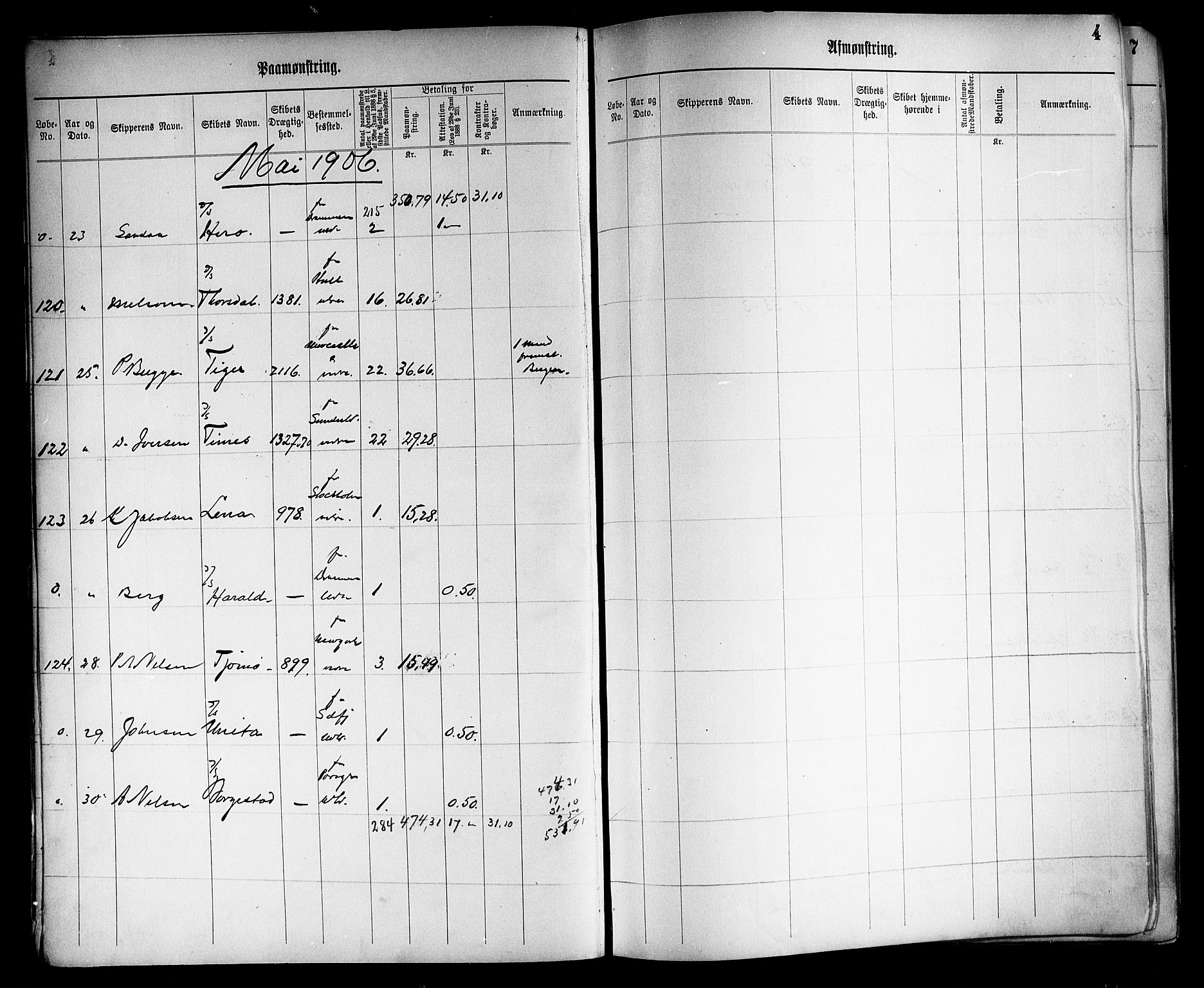 Tønsberg innrulleringskontor, AV/SAKO-A-786/H/Ha/L0006: Mønstringsjournal, 1906-1914, s. 6