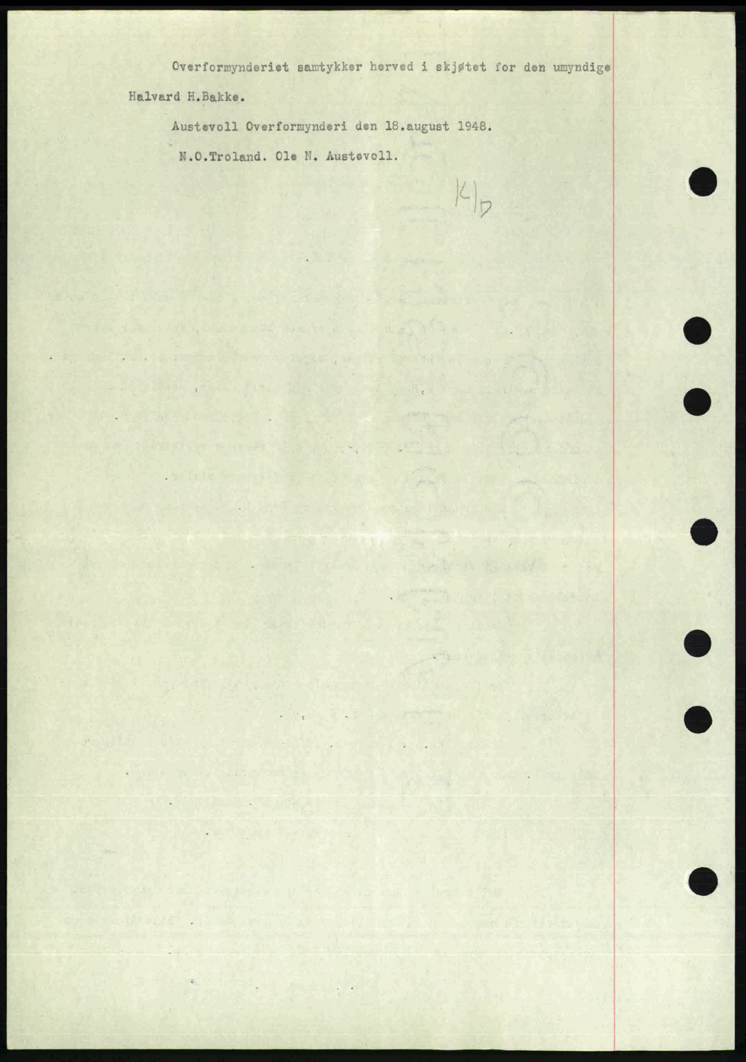 Midhordland sorenskriveri, SAB/A-3001/1/G/Gb/Gbh/L0029: Pantebok nr. A56-57, 1948-1948, Dagboknr: 4685/1948