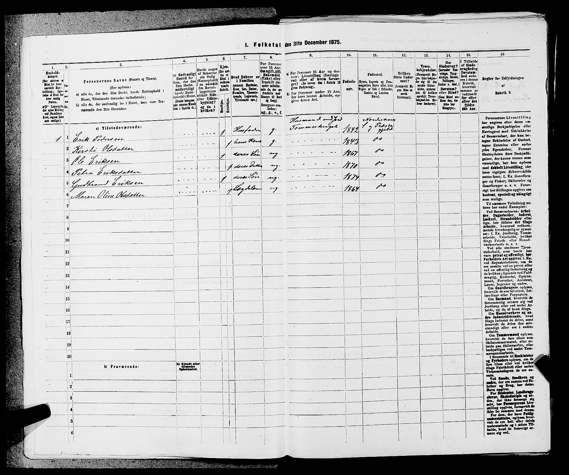 SAKO, Folketelling 1875 for 0613L Norderhov prestegjeld, Norderhov sokn, Haug sokn og Lunder sokn, 1875, s. 1231