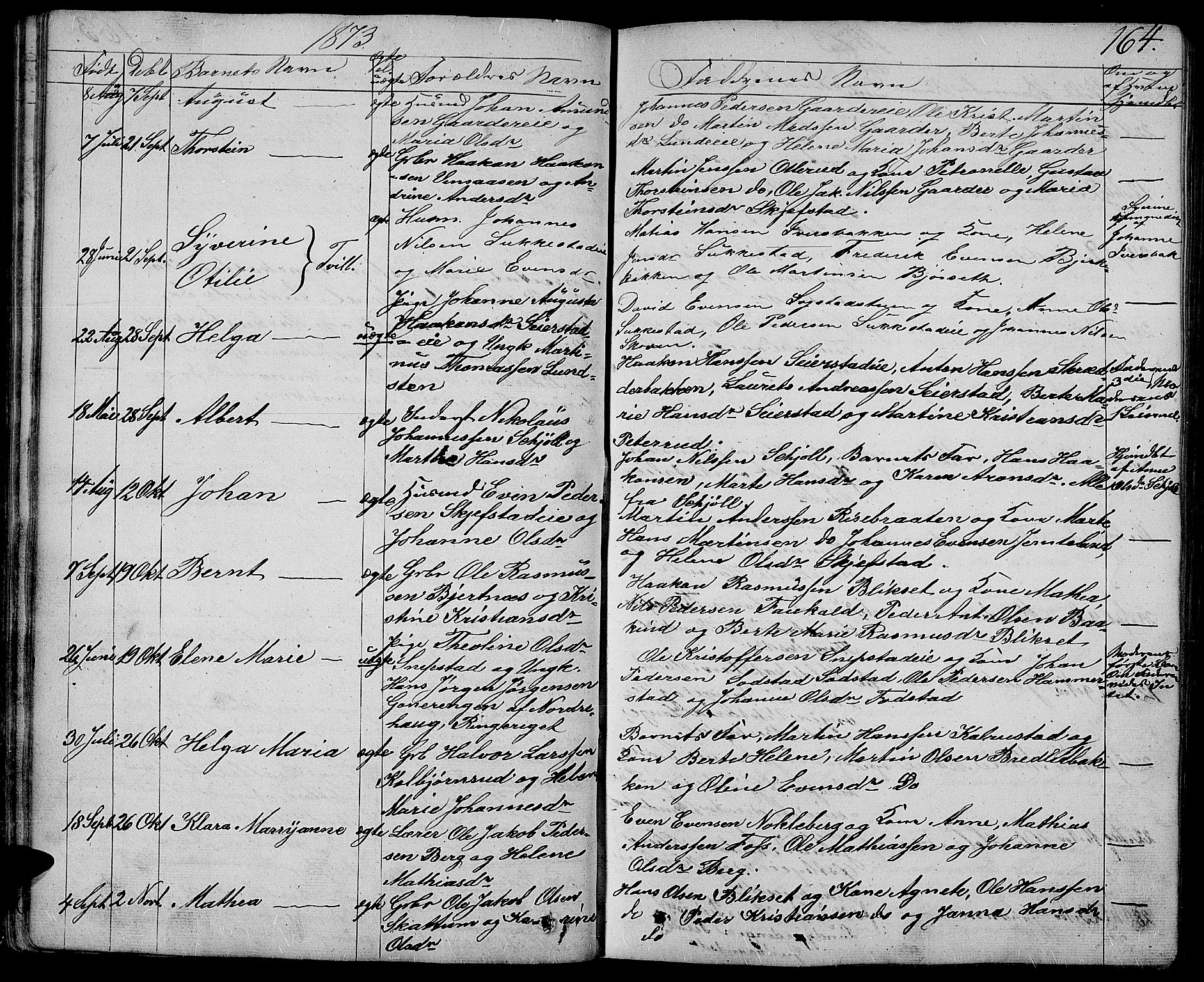 Østre Toten prestekontor, AV/SAH-PREST-104/H/Ha/Hab/L0004: Klokkerbok nr. 4, 1858-1886, s. 164