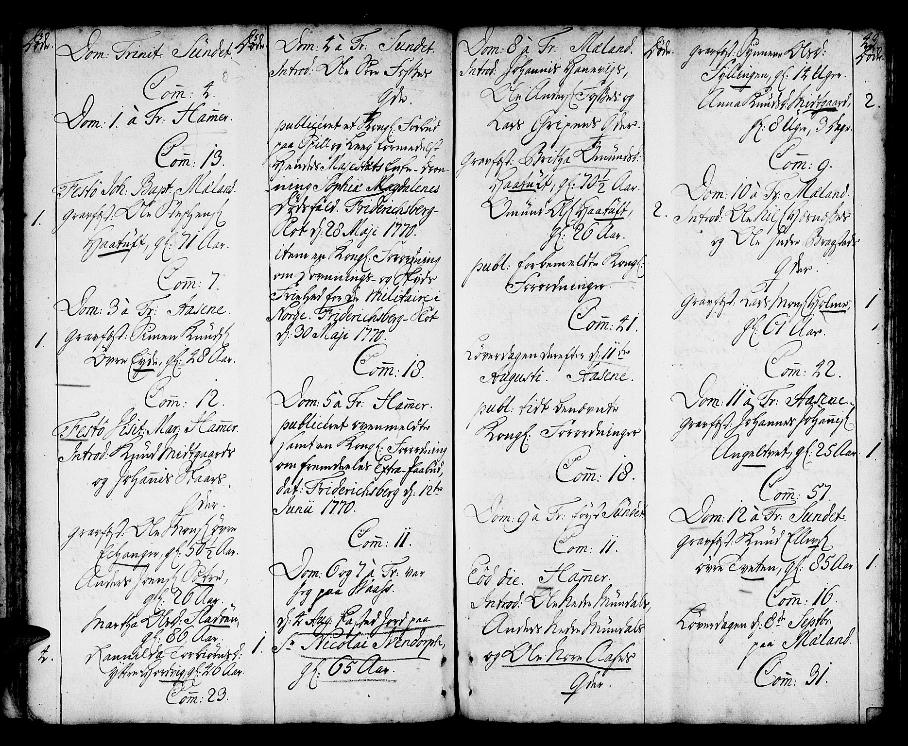 Hamre sokneprestembete, AV/SAB-A-75501/H/Ha/Haa/Haaa/L0007: Ministerialbok nr. A 7, 1762-1777, s. 43