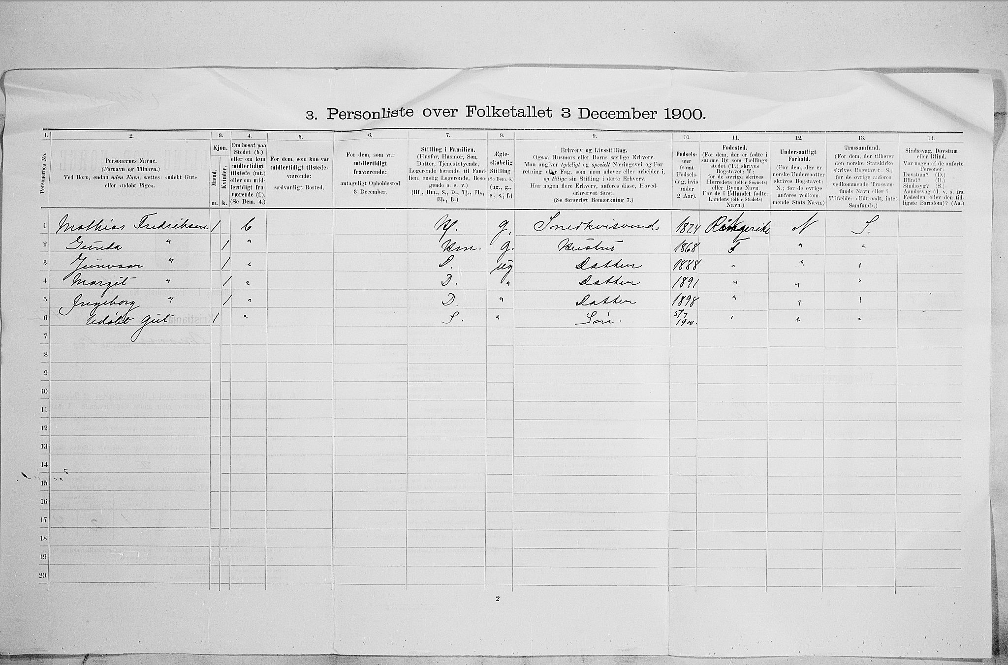 SAO, Folketelling 1900 for 0301 Kristiania kjøpstad, 1900, s. 59629