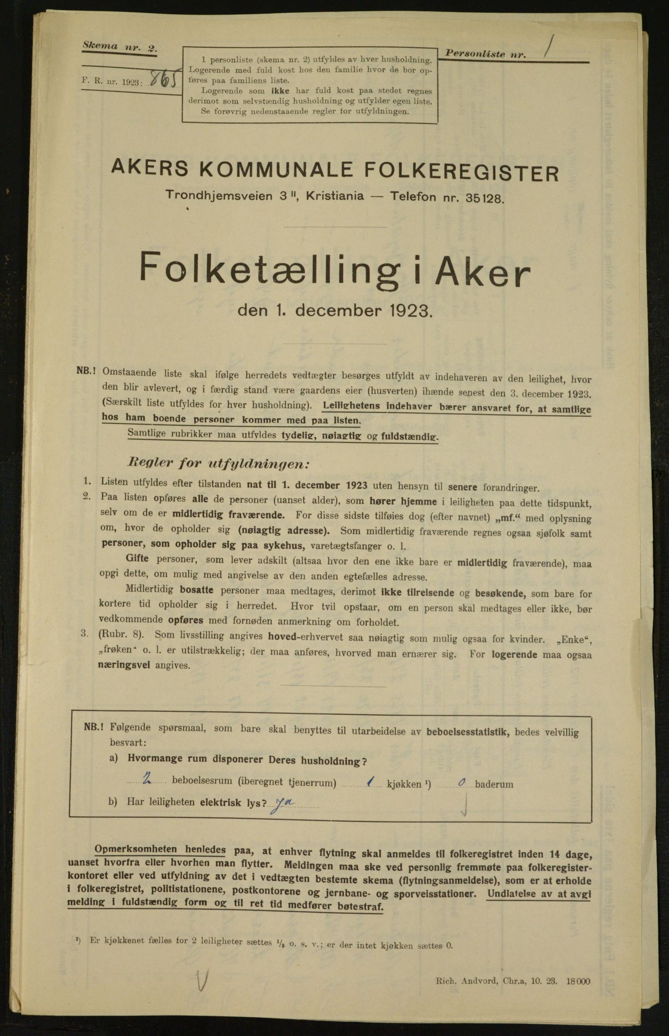 , Kommunal folketelling 1.12.1923 for Aker, 1923, s. 5329