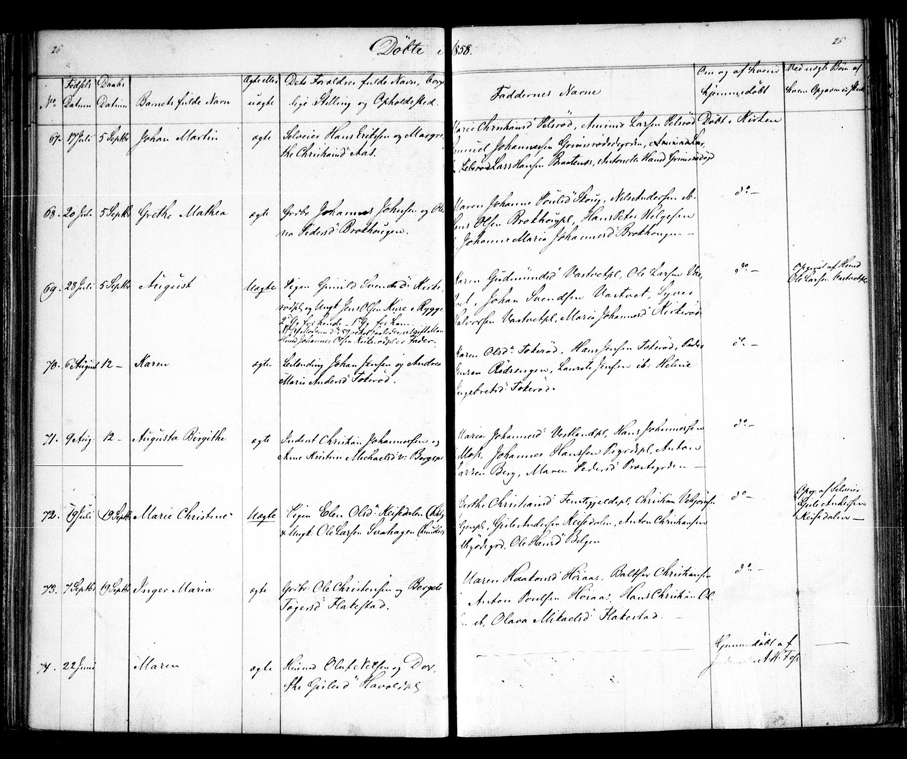 Våler prestekontor Kirkebøker, SAO/A-11083/F/Fa/L0007: Ministerialbok nr. I 7, 1856-1861, s. 26