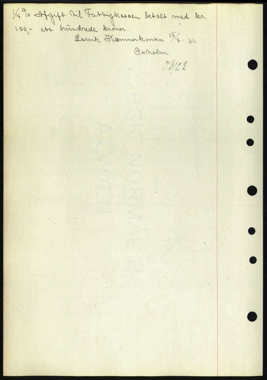 Larvik sorenskriveri, SAKO/A-83/G/Ga/Gab/L0067: Pantebok nr. A-1, 1936-1937, Dagboknr: 1382/1936