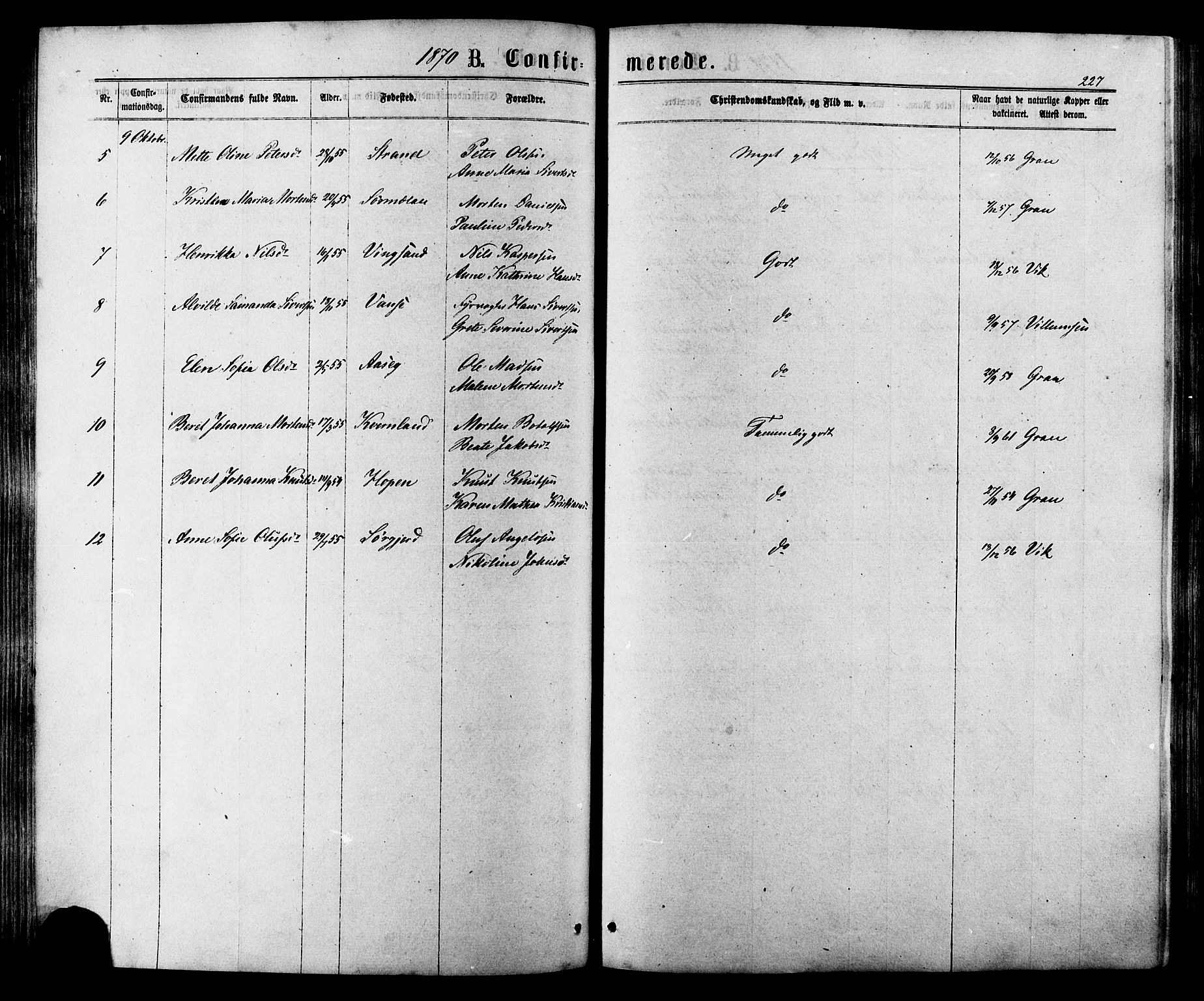 Ministerialprotokoller, klokkerbøker og fødselsregistre - Sør-Trøndelag, AV/SAT-A-1456/657/L0706: Ministerialbok nr. 657A07, 1867-1878, s. 227