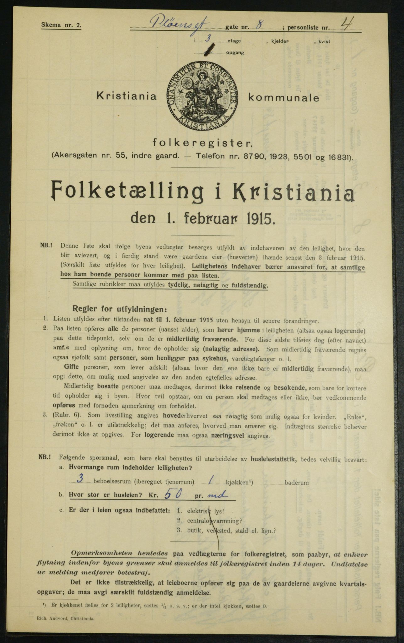 OBA, Kommunal folketelling 1.2.1915 for Kristiania, 1915, s. 80327