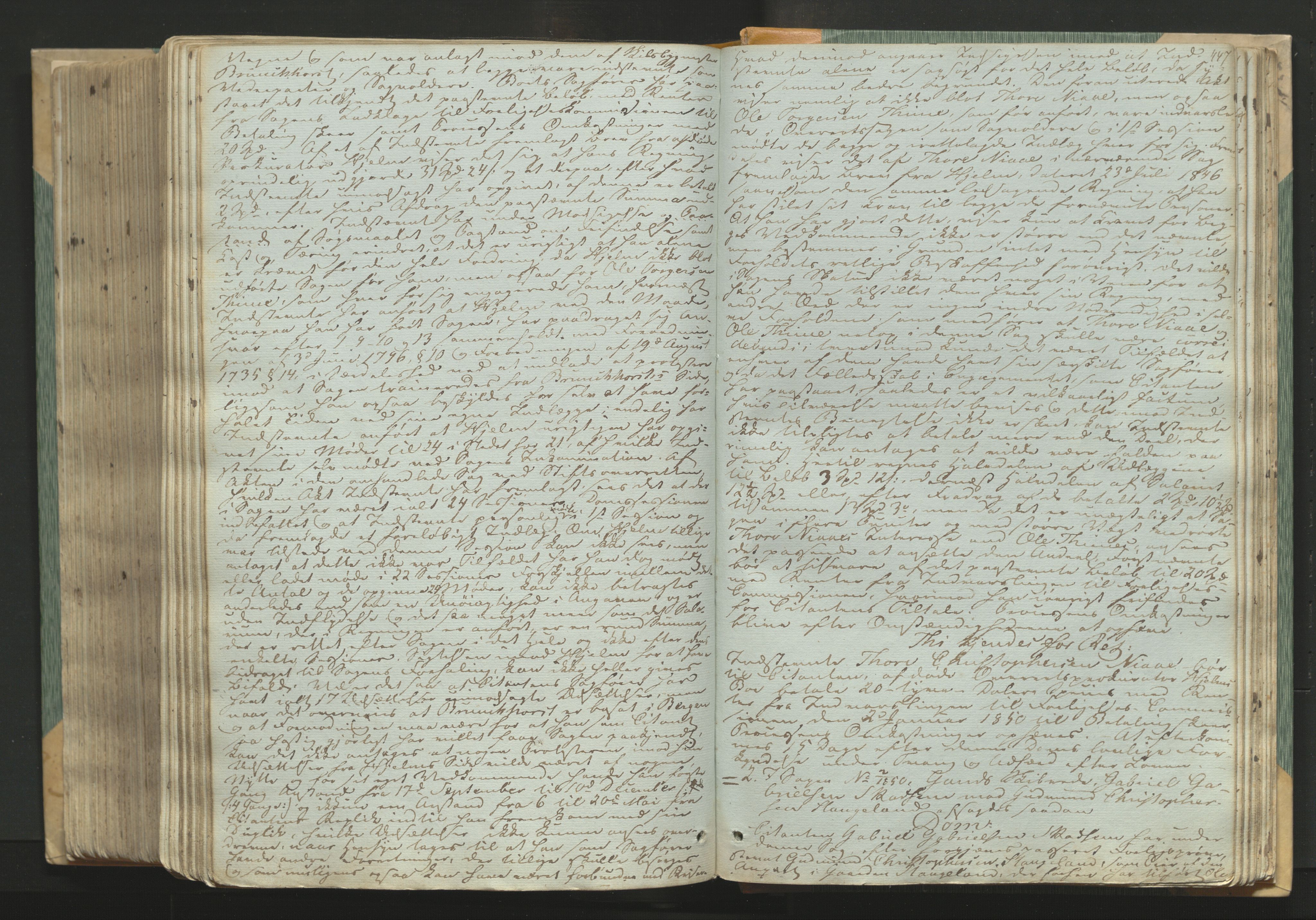 Jæren og Dalane sorenskriveri, AV/SAST-A-100306/3/30/30BAB/L0003: Tingbok for Jæren, 1844-1851, s. 446b-447a