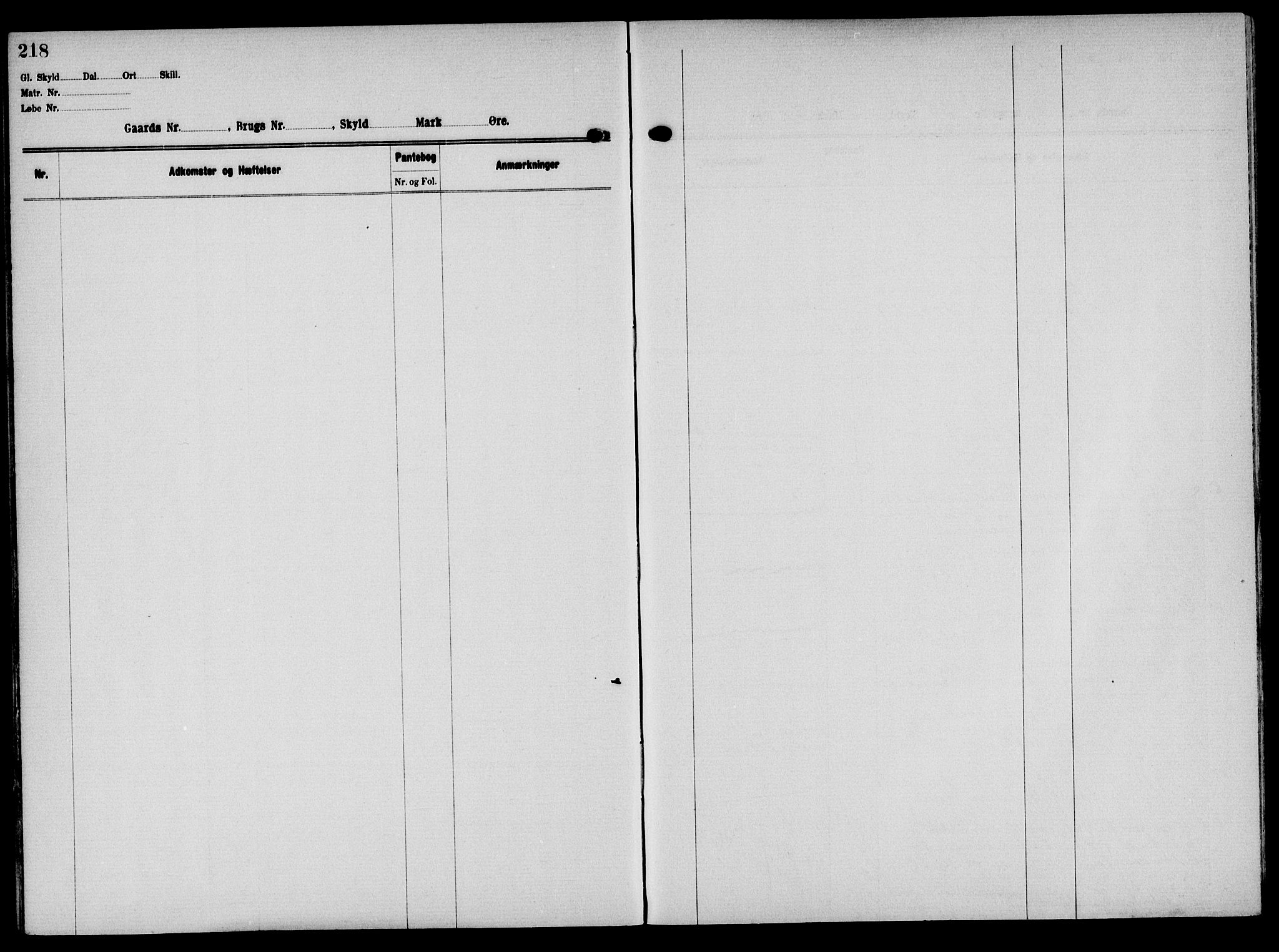 Solør tingrett, AV/SAH-TING-008/H/Ha/Hak/L0001: Panteregister nr. I, 1900-1935, s. 218