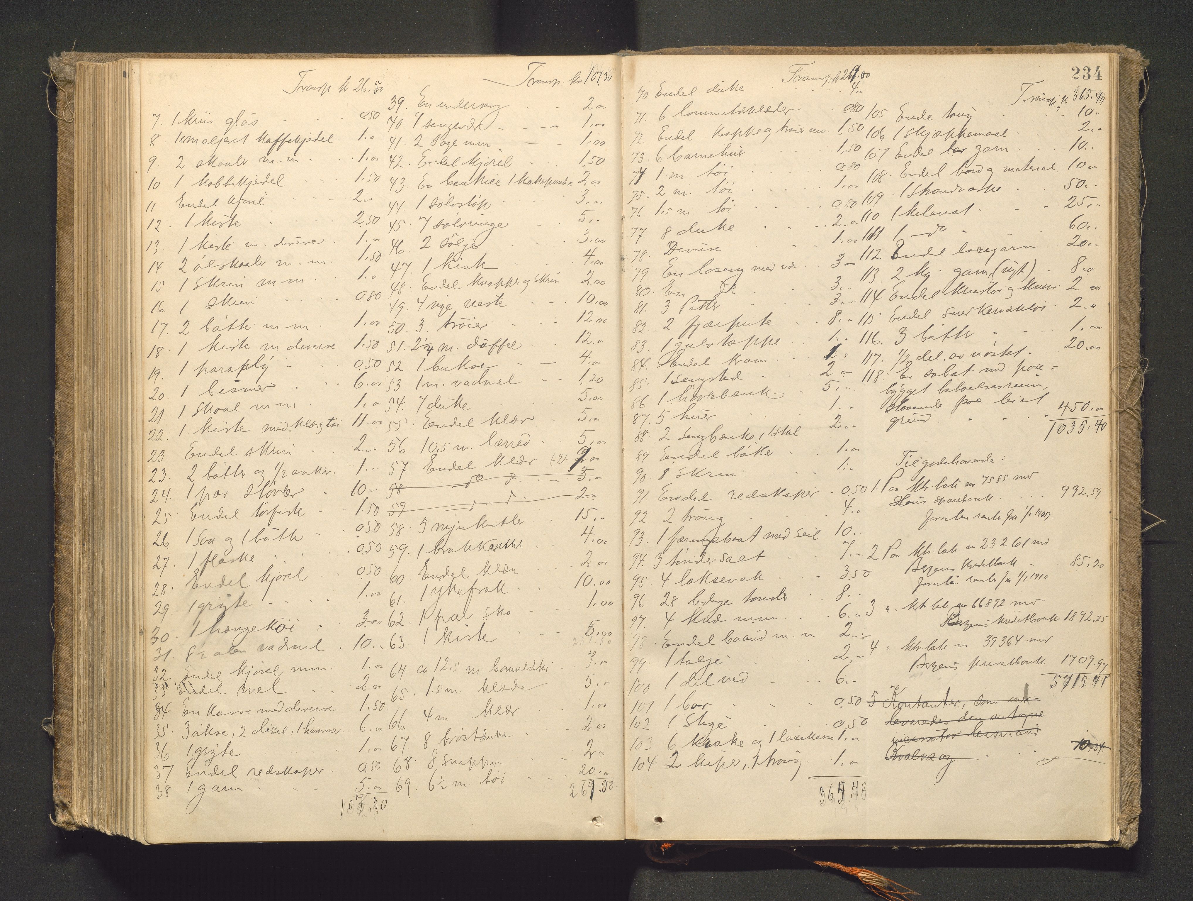 Lensmannen i Bruvik, AV/SAB-A-31301/0006/L0003: Registreringsprotokoll, 1884-1911, s. 233b-234a