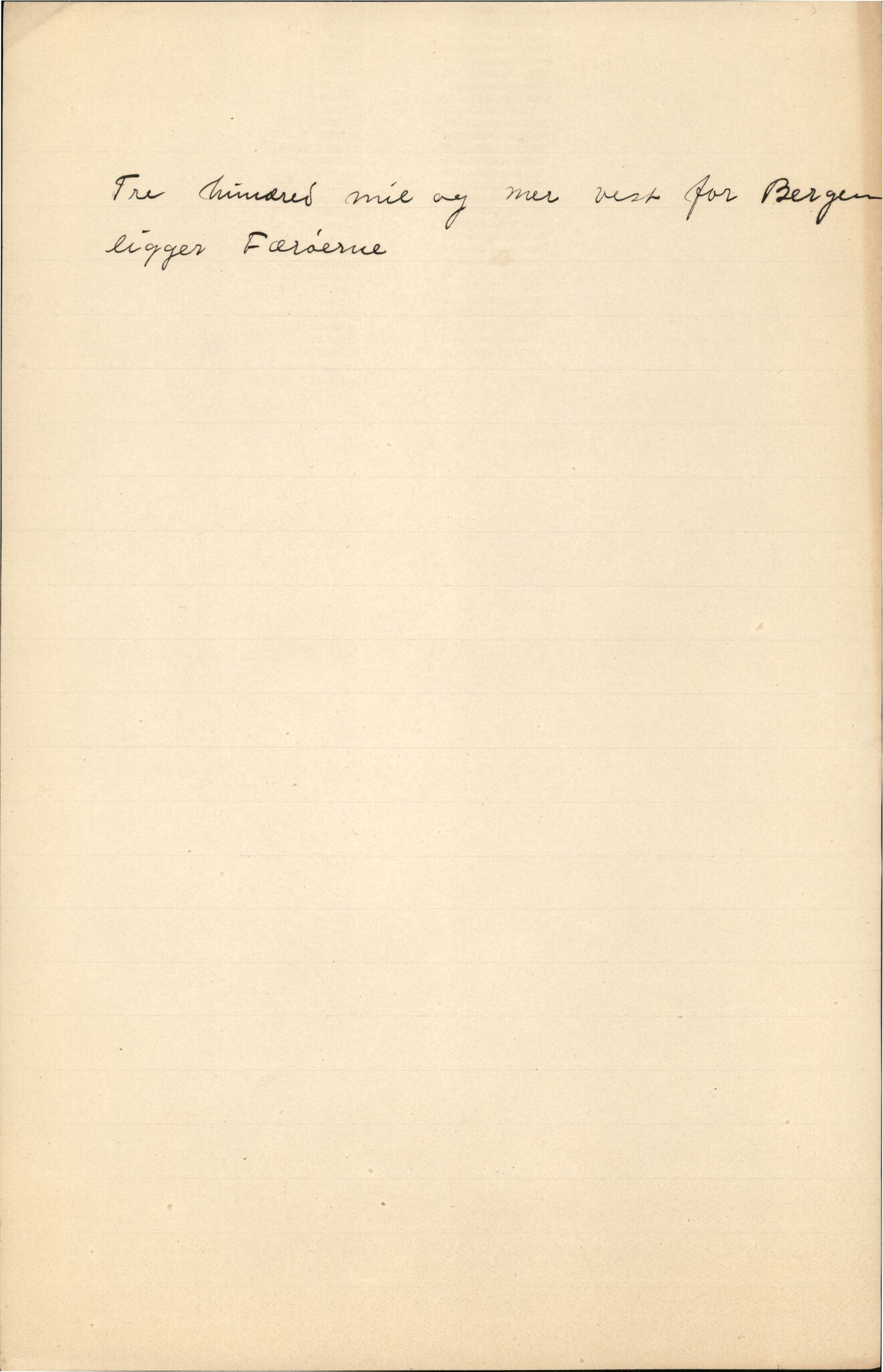 Samling etter Klara Semb, NSFF/KS/C/207: Mogleg manus til foredrag om Færøyturen i 1912, 1911