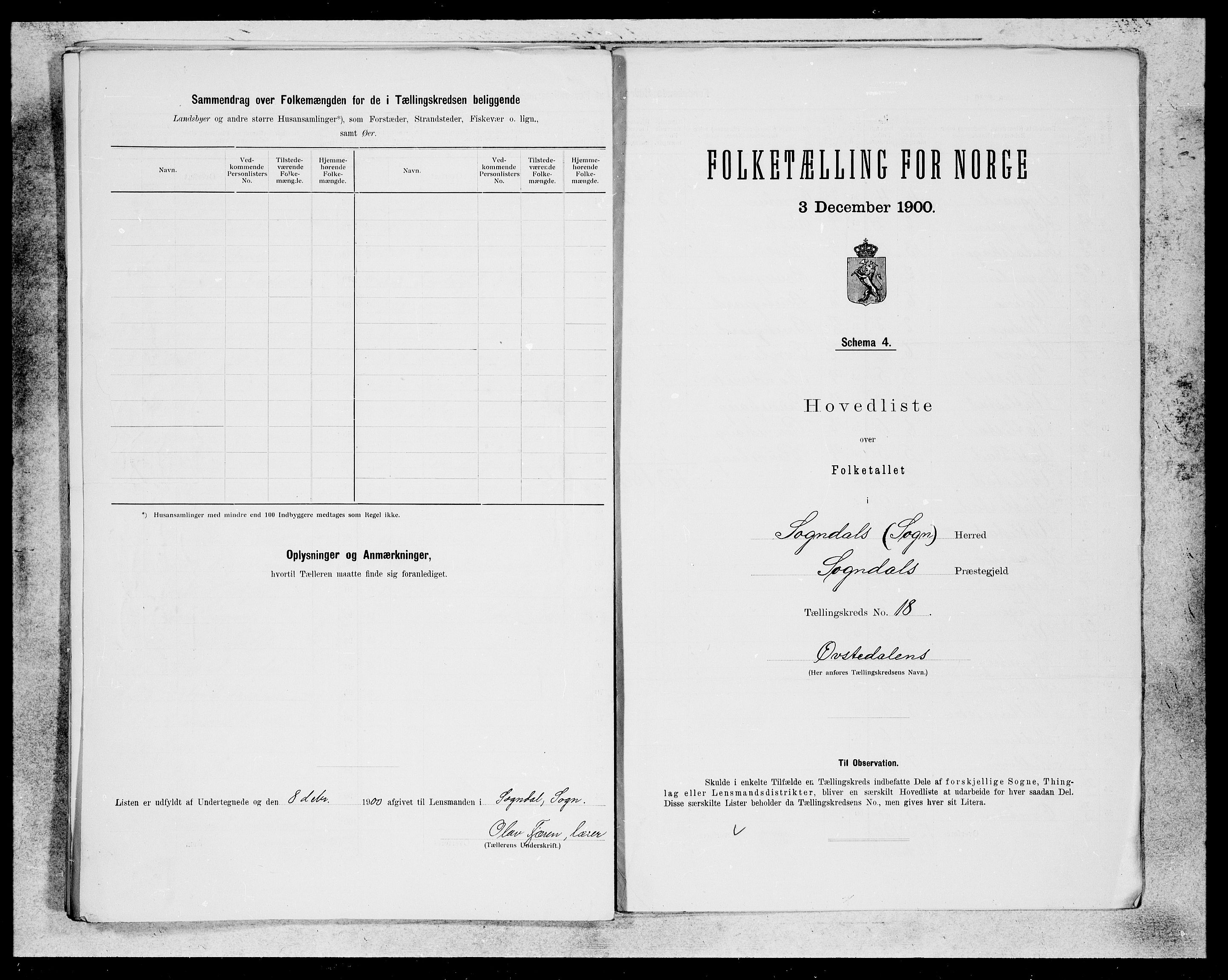 SAB, Folketelling 1900 for 1420 Sogndal herred, 1900, s. 36
