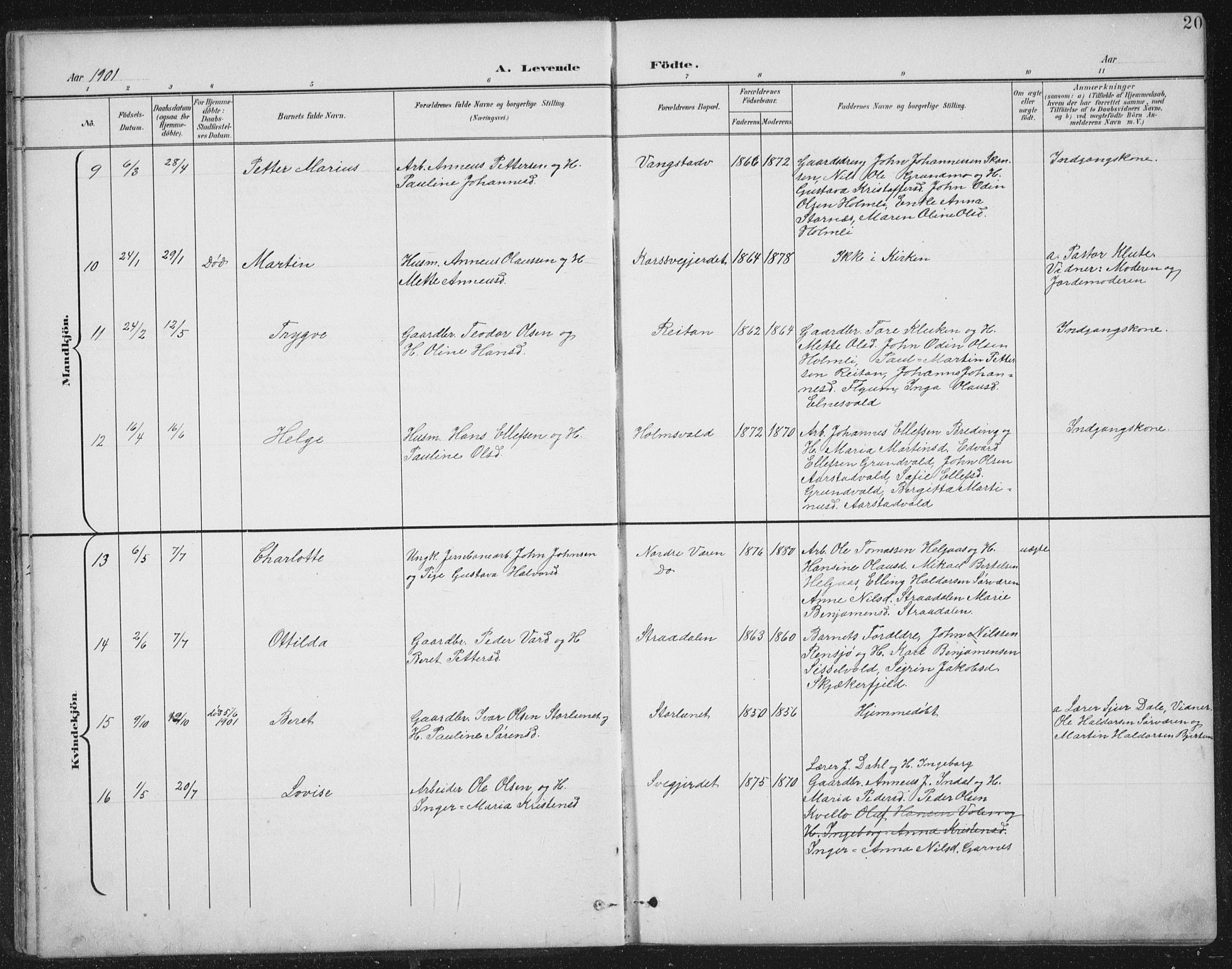 Ministerialprotokoller, klokkerbøker og fødselsregistre - Nord-Trøndelag, AV/SAT-A-1458/724/L0269: Klokkerbok nr. 724C05, 1899-1920, s. 20