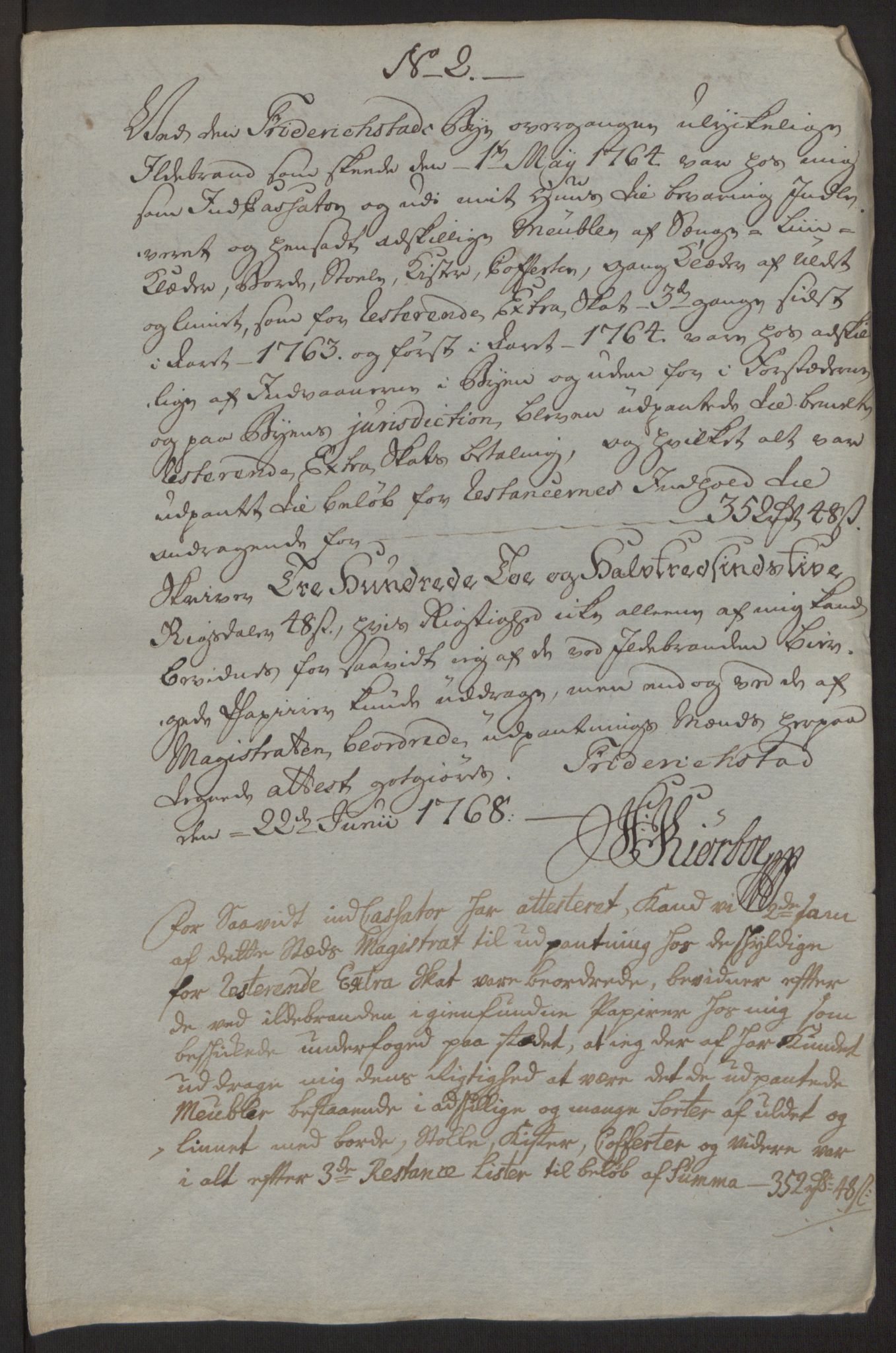 Rentekammeret inntil 1814, Reviderte regnskaper, Byregnskaper, AV/RA-EA-4066/R/Rb/L0029/0001: [B3] Kontribusjonsregnskap / Ekstraskatt, 1762-1772, s. 157