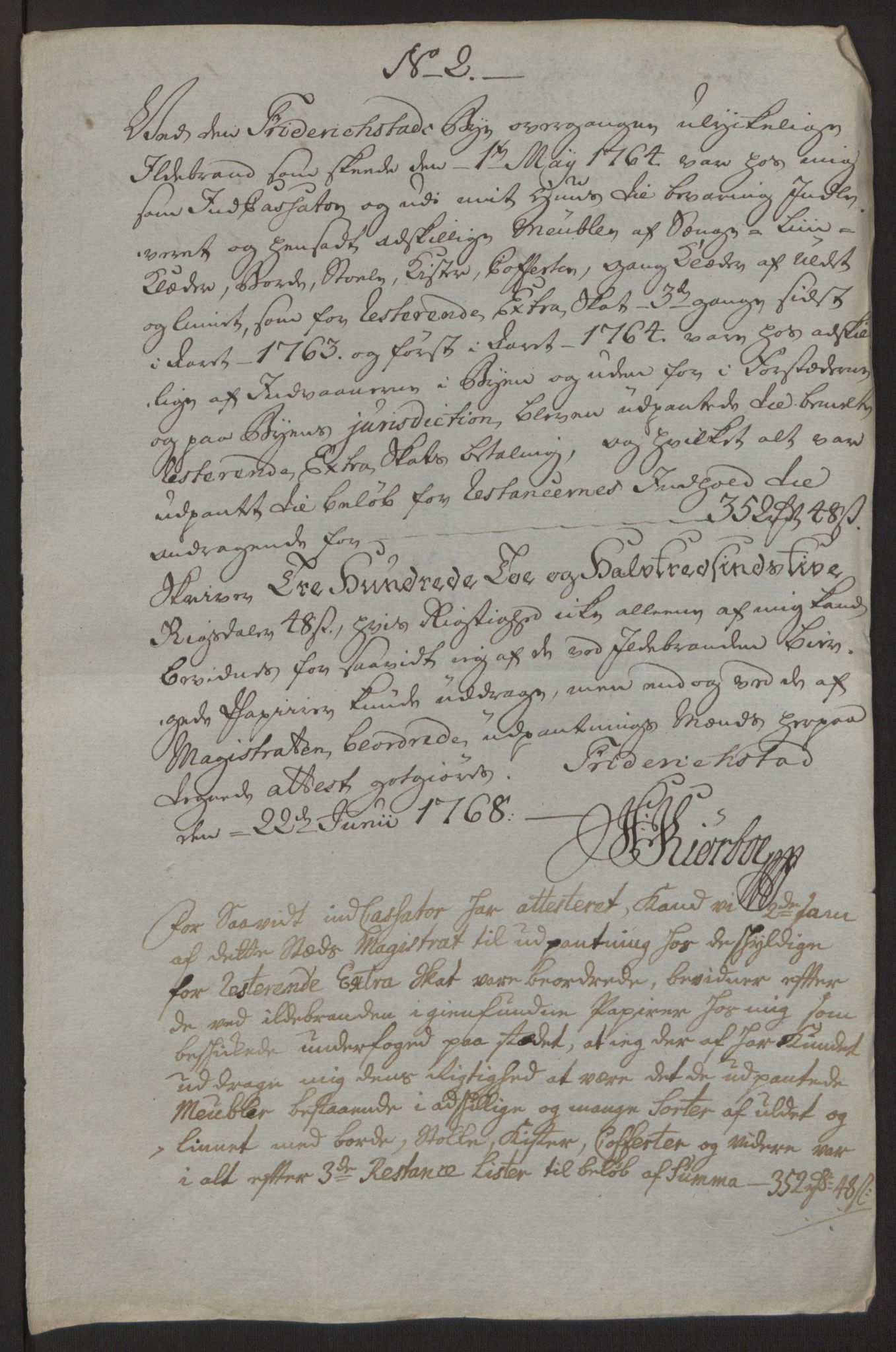 Rentekammeret inntil 1814, Reviderte regnskaper, Byregnskaper, RA/EA-4066/R/Rb/L0029/0001: [B3] Kontribusjonsregnskap / Ekstraskatt, 1762-1772, s. 157