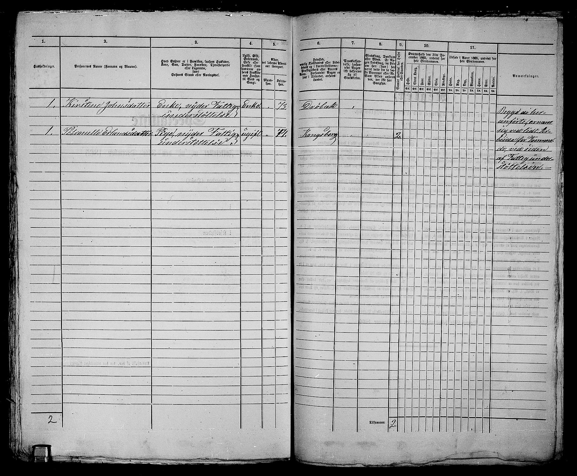 RA, Folketelling 1865 for 0203B Drøbak prestegjeld, Drøbak kjøpstad, 1865, s. 440