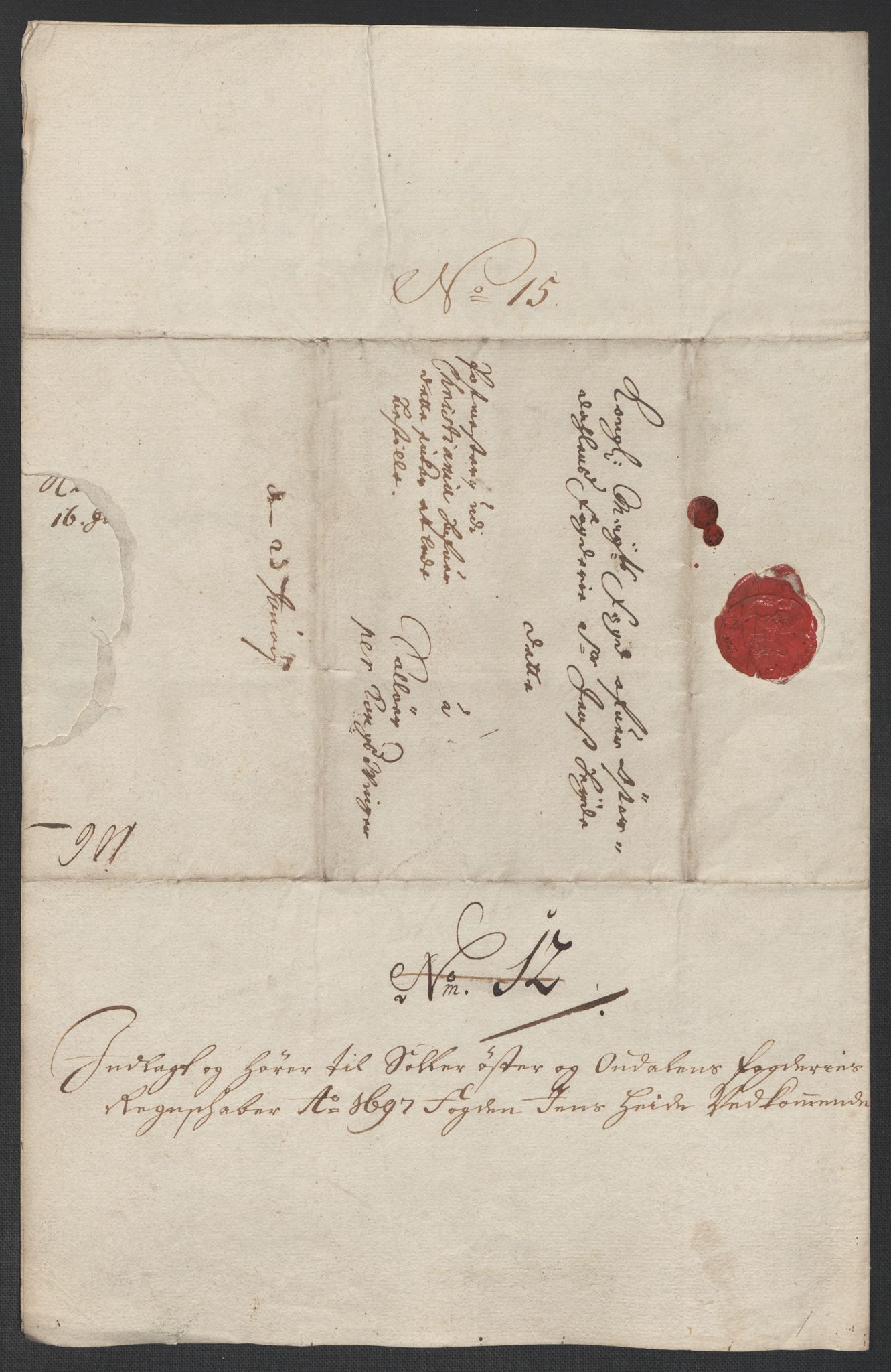 Rentekammeret inntil 1814, Reviderte regnskaper, Fogderegnskap, RA/EA-4092/R13/L0835: Fogderegnskap Solør, Odal og Østerdal, 1697, s. 239