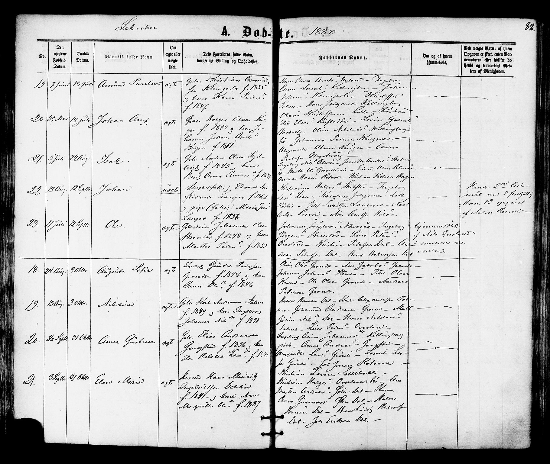 Ministerialprotokoller, klokkerbøker og fødselsregistre - Nord-Trøndelag, SAT/A-1458/701/L0009: Ministerialbok nr. 701A09 /1, 1864-1882, s. 82