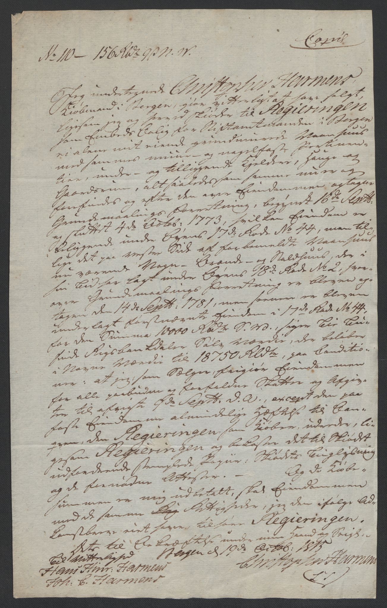 Christie, Wilhelm Frimann Koren, AV/RA-PA-0014/F/L0005: Christies dokumenter fra Stortinget, 1815-1816, s. 710