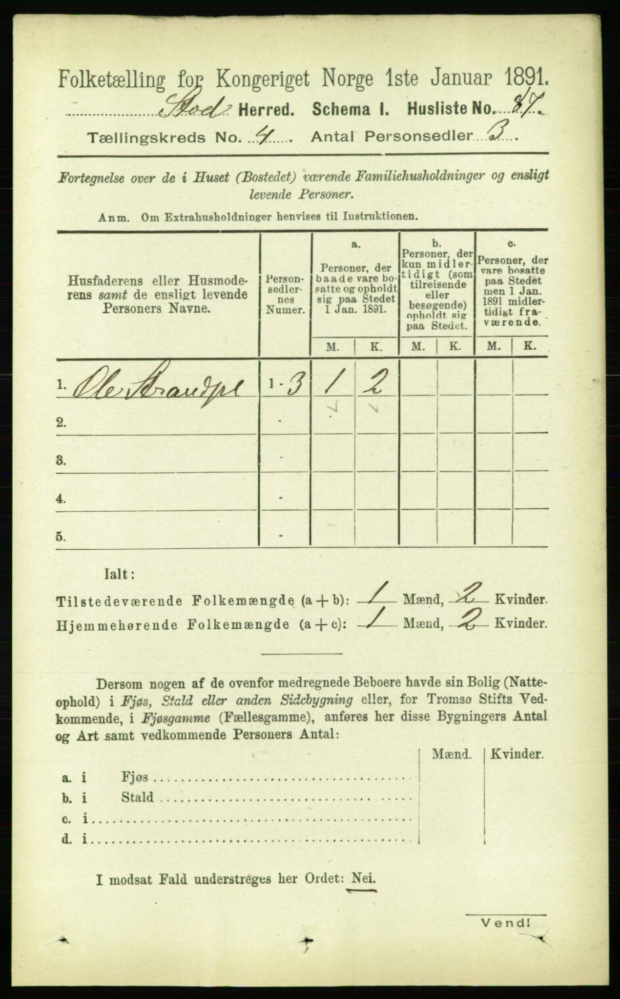 RA, Folketelling 1891 for 1734 Stod herred, 1891, s. 1774