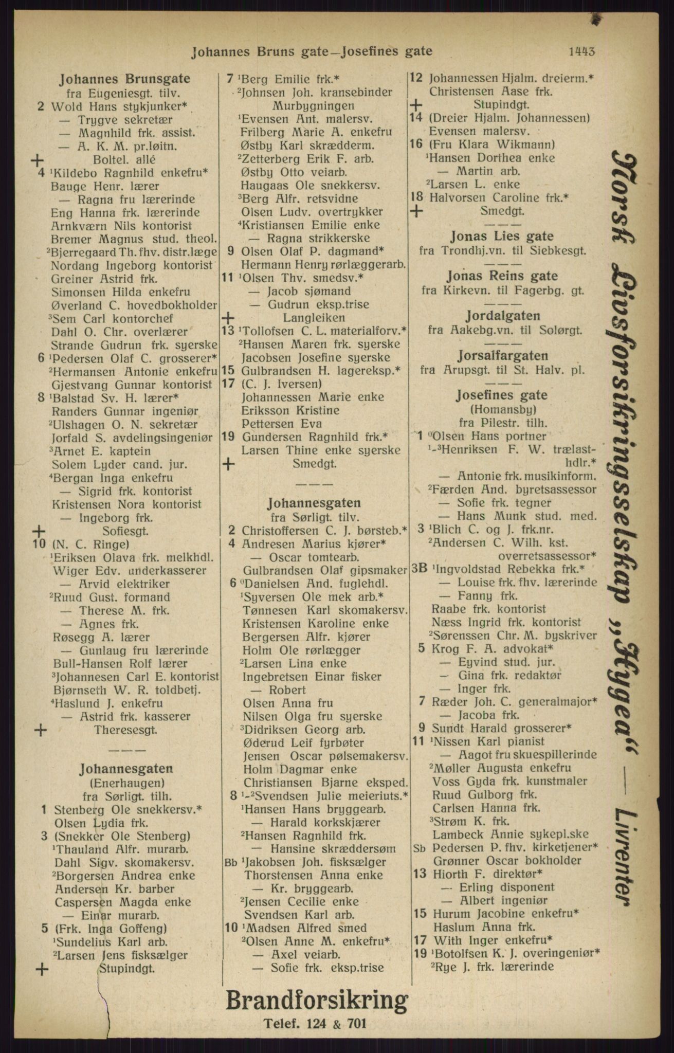 Kristiania/Oslo adressebok, PUBL/-, 1916, s. 1443