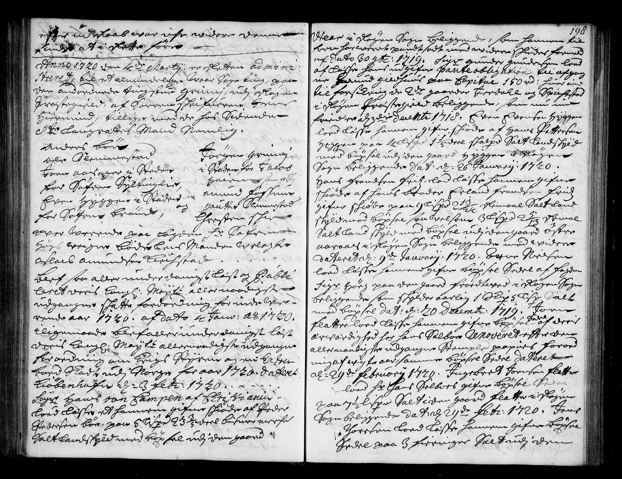 Lier, Røyken og Hurum sorenskriveri, AV/SAKO-A-89/F/Fa/L0044: Tingbok, 1716-1721, s. 198