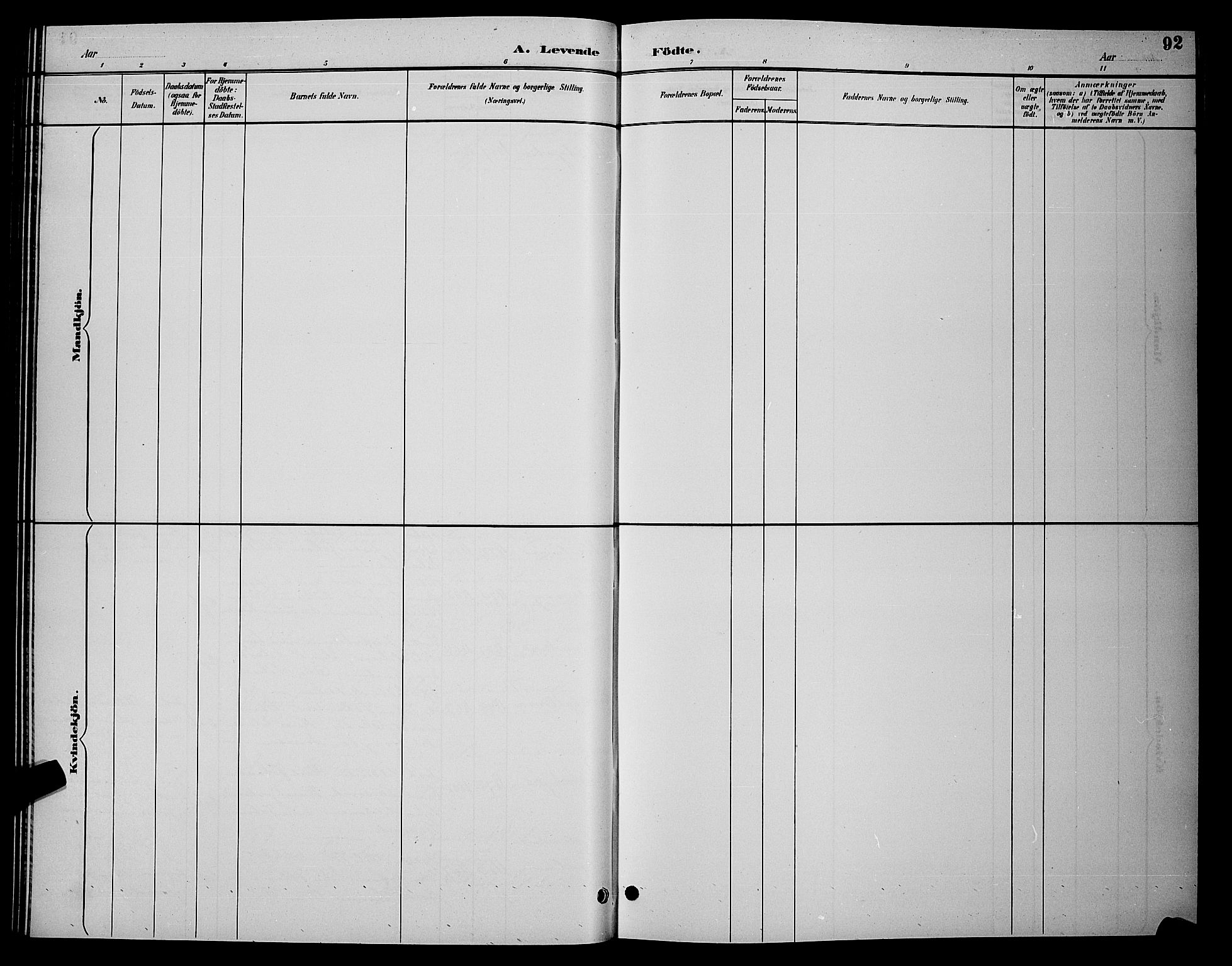 Tana sokneprestkontor, AV/SATØ-S-1334/H/Hb/L0004klokker: Klokkerbok nr. 4, 1890-1903, s. 92
