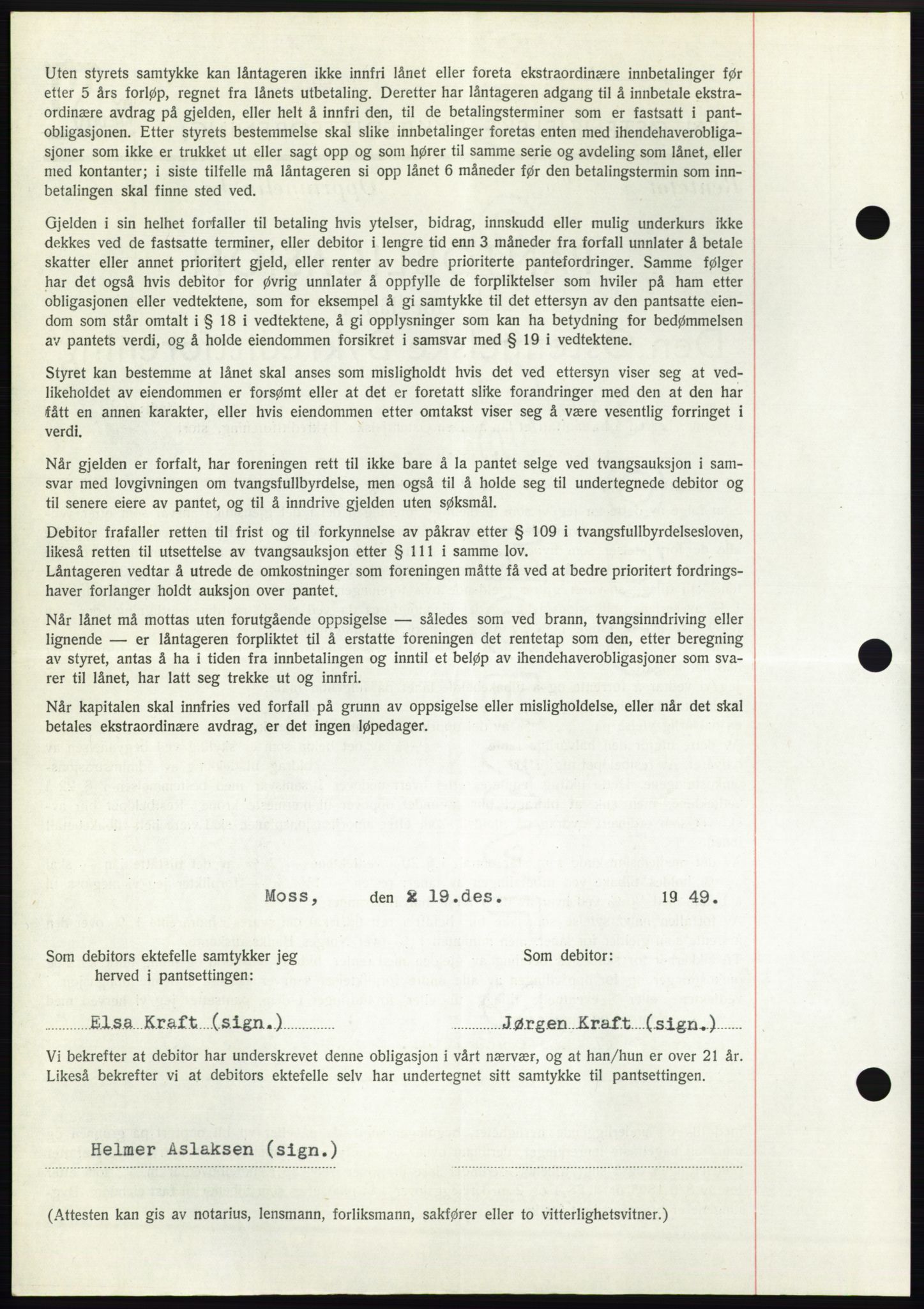 Moss sorenskriveri, SAO/A-10168: Pantebok nr. B23, 1949-1950, Dagboknr: 4160/1949