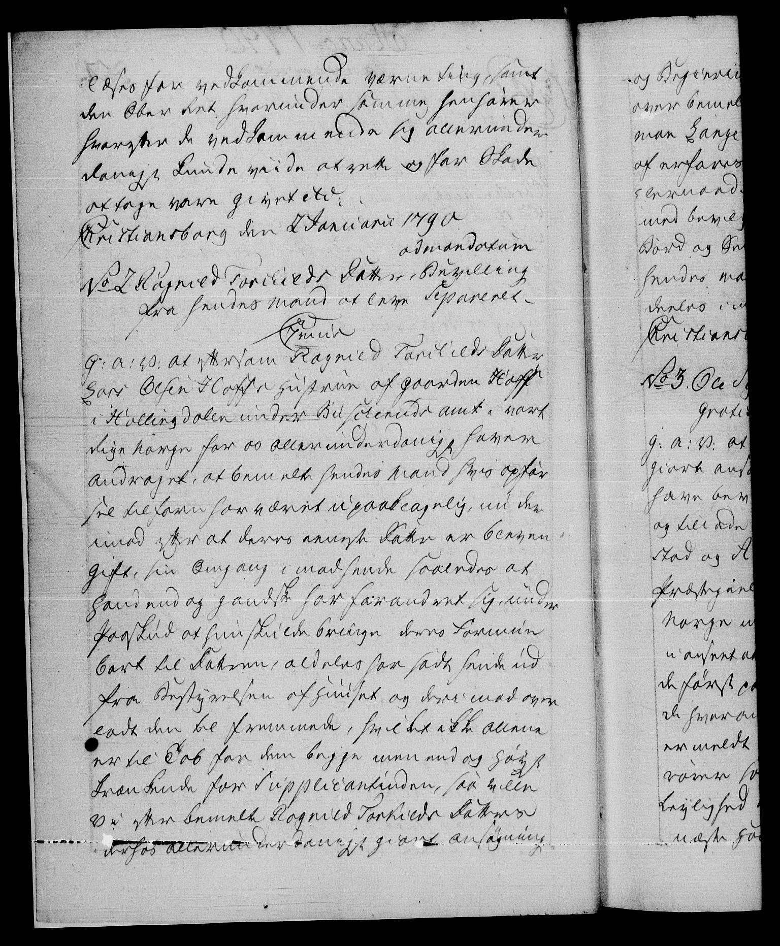 Danske Kanselli 1572-1799, RA/EA-3023/F/Fc/Fca/Fcaa/L0053: Norske registre, 1790-1791, s. 1b