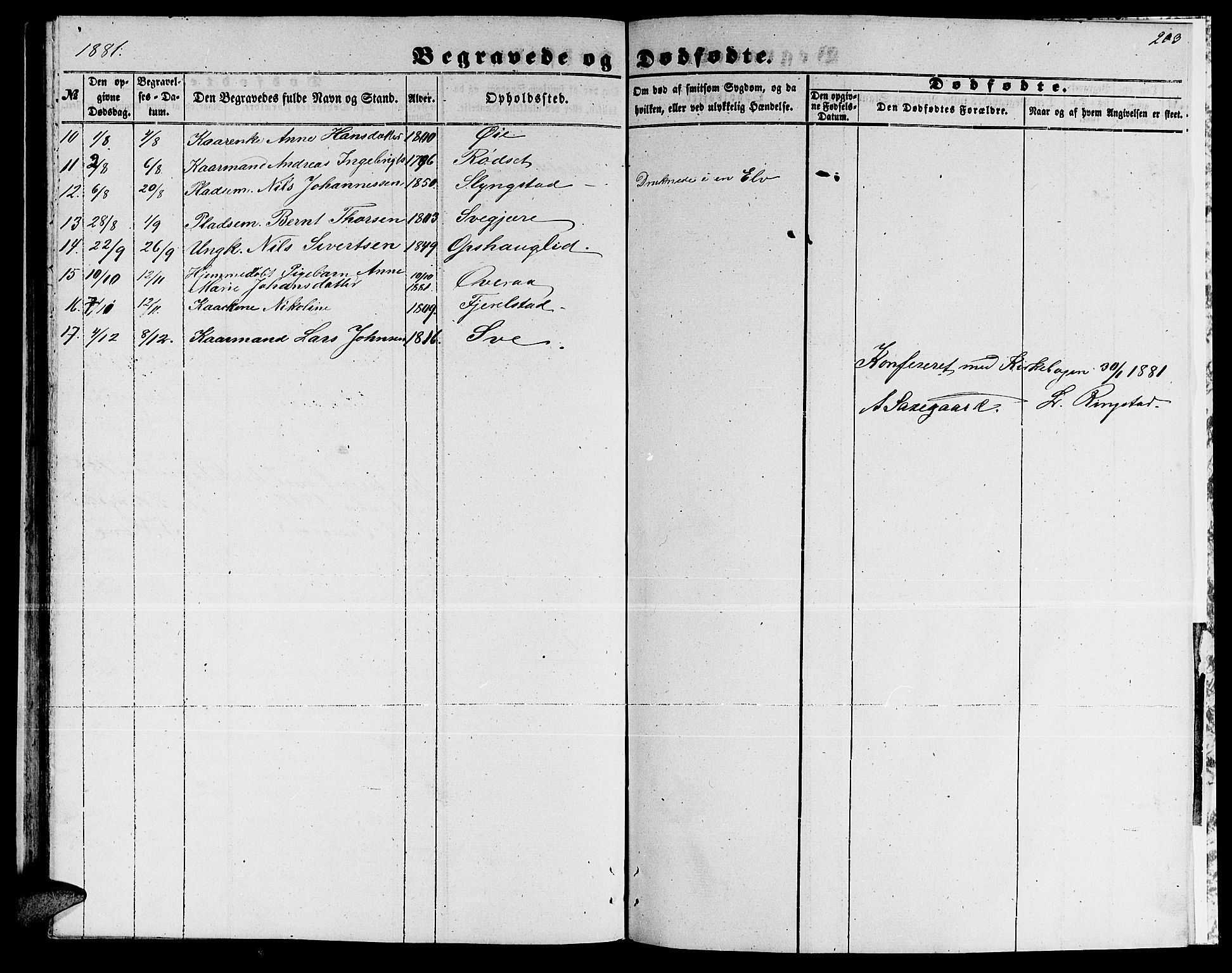 Ministerialprotokoller, klokkerbøker og fødselsregistre - Møre og Romsdal, AV/SAT-A-1454/520/L0291: Klokkerbok nr. 520C03, 1854-1881, s. 203