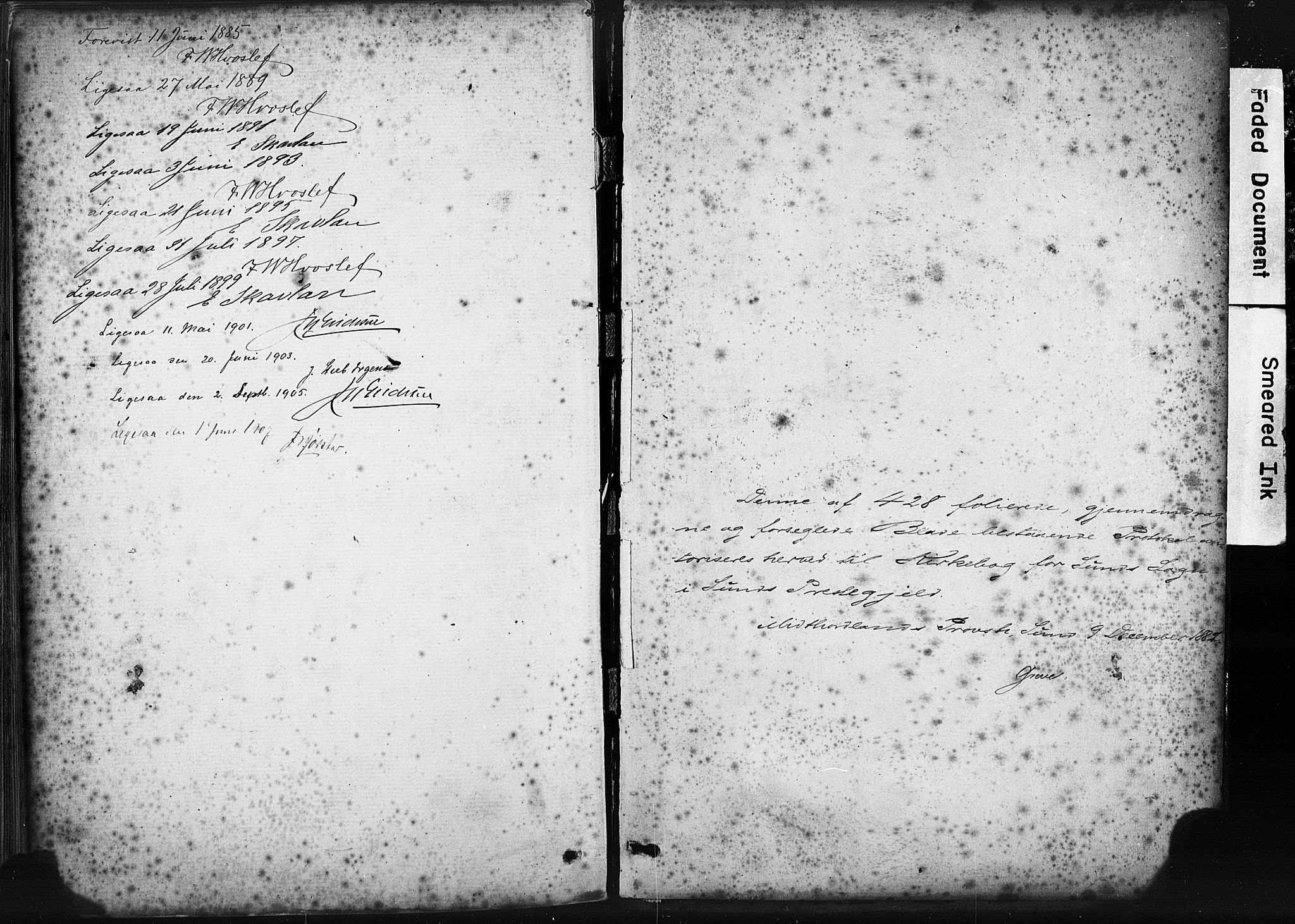 Sund sokneprestembete, AV/SAB-A-99930: Ministerialbok nr. B 1, 1882-1907
