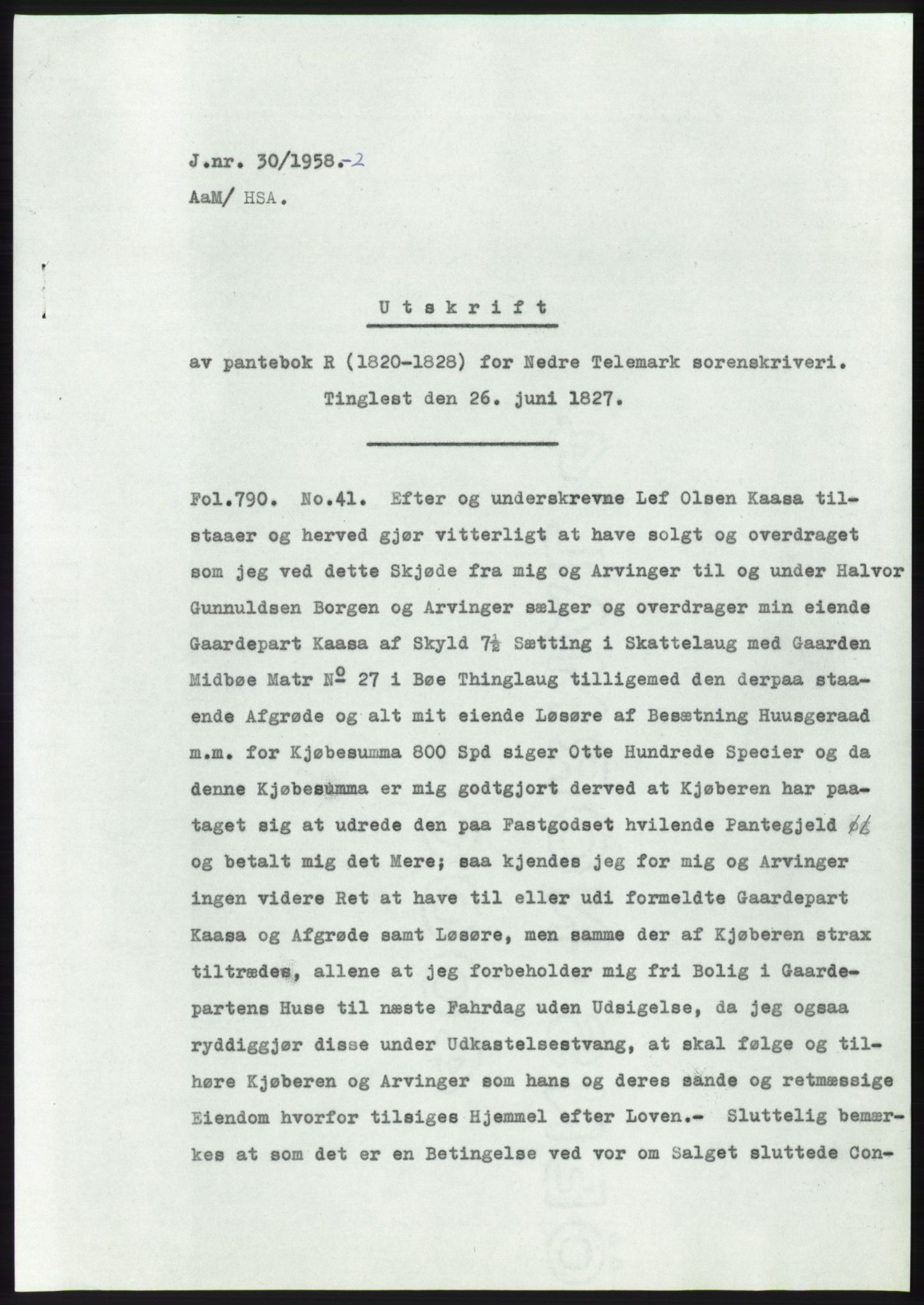 Statsarkivet i Kongsberg, SAKO/A-0001, 1957-1958, s. 211