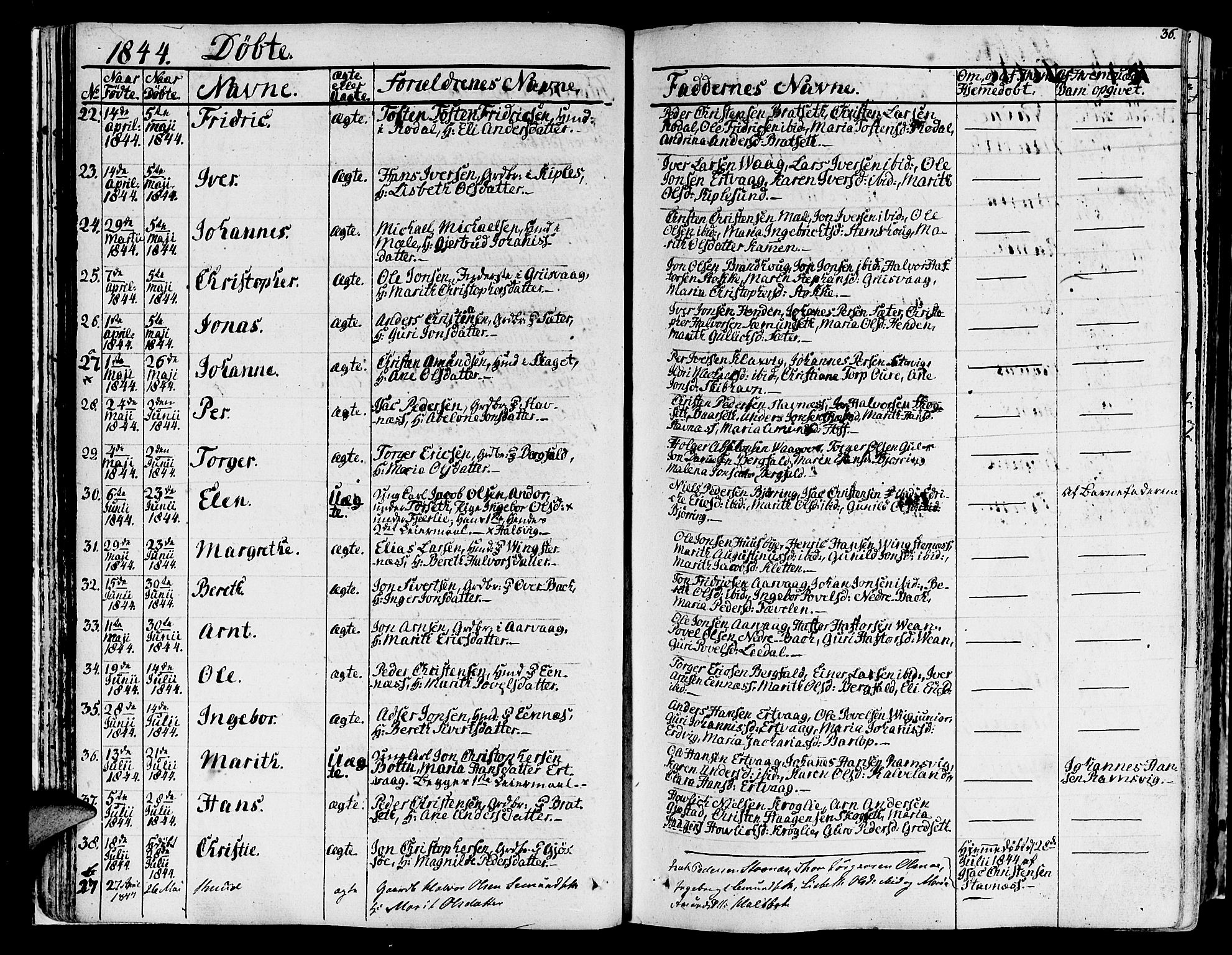 Ministerialprotokoller, klokkerbøker og fødselsregistre - Møre og Romsdal, AV/SAT-A-1454/578/L0904: Ministerialbok nr. 578A03, 1836-1858, s. 36