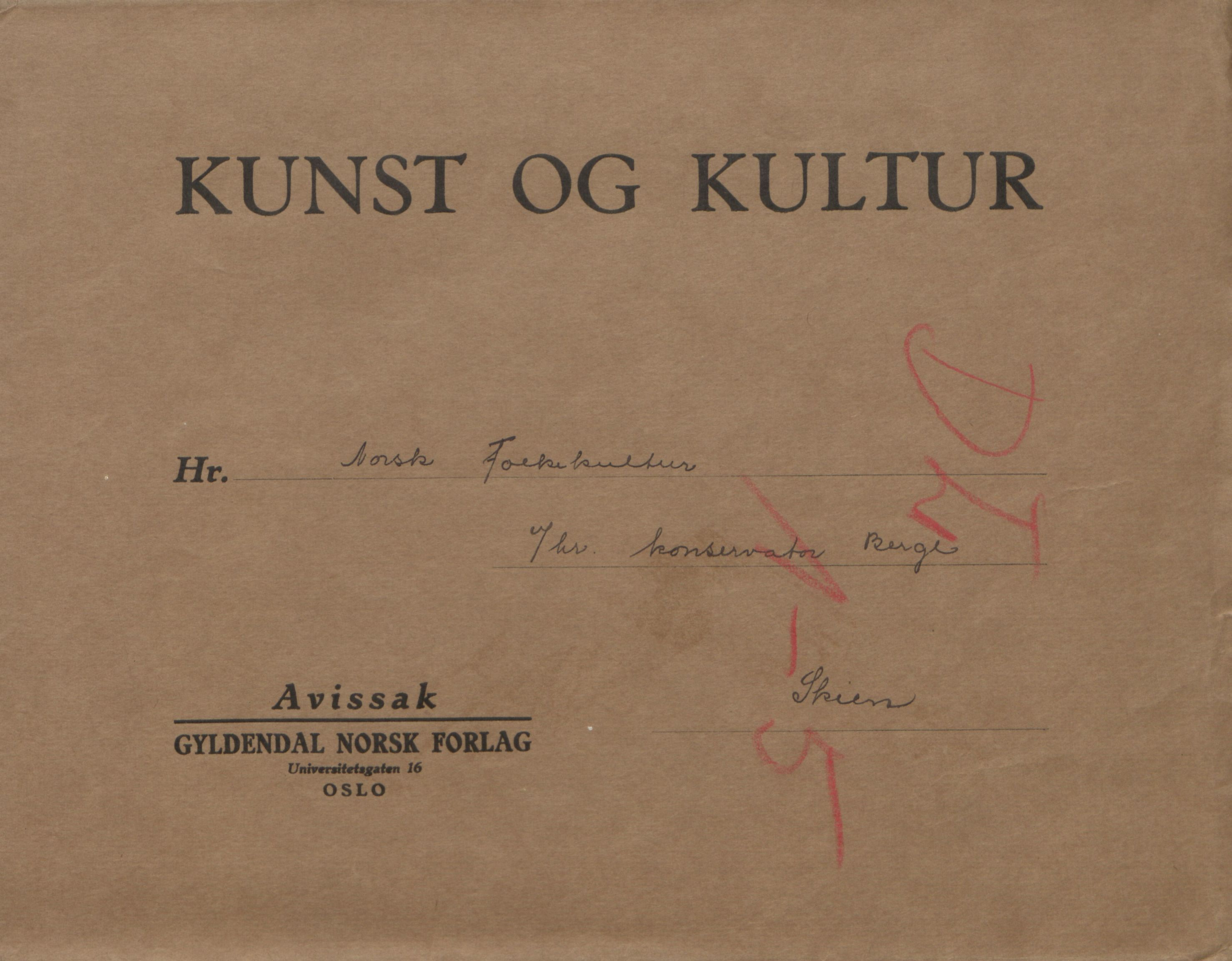 Rikard Berge, TEMU/TGM-A-1003/F/L0016/0022: 529-550 / 550 Slektstavler for Knut Tonnås familie på Nesland, 1949