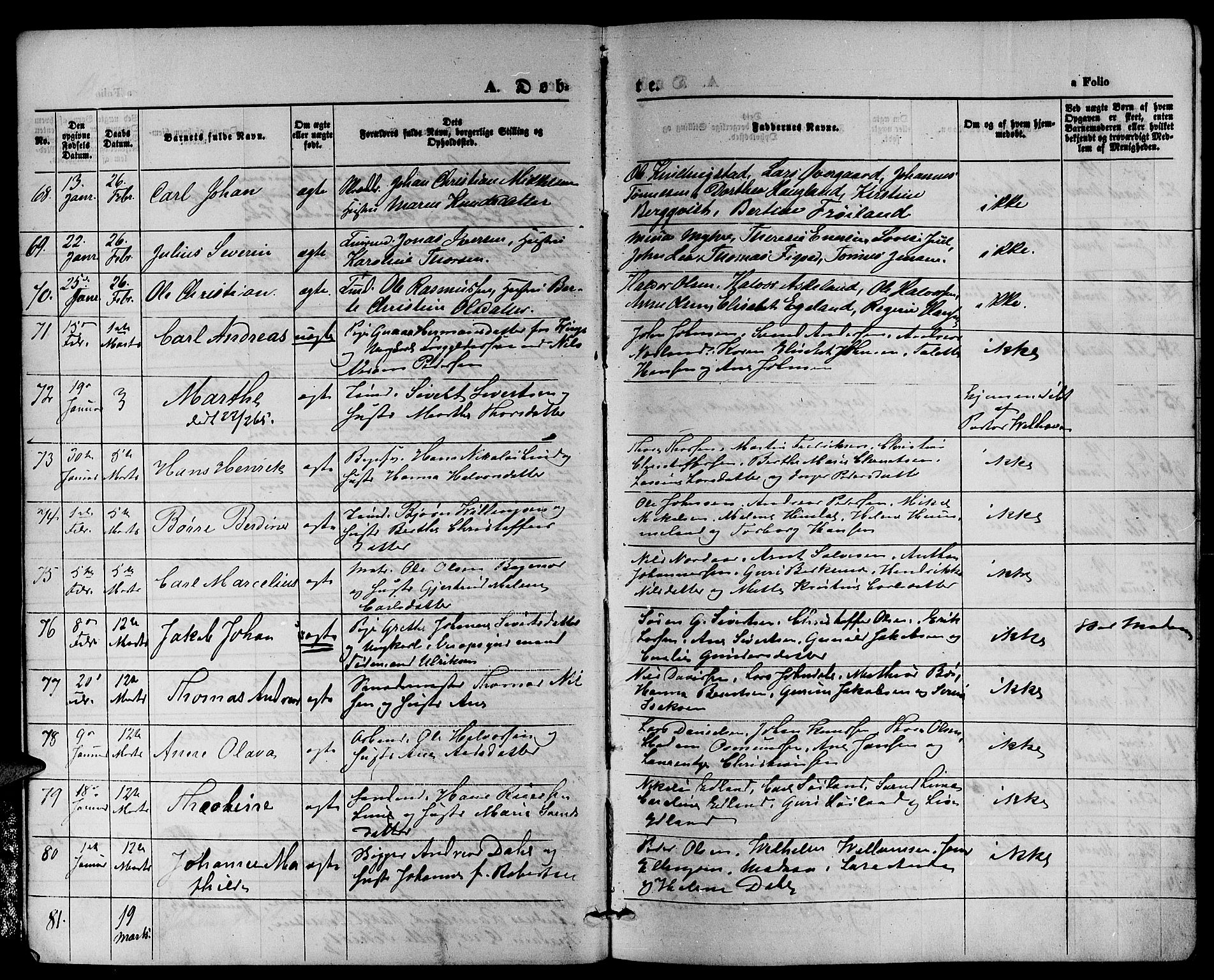 St. Petri sokneprestkontor, AV/SAST-A-101813/001/30/30BB/L0001: Klokkerbok nr. B 1, 1865-1878